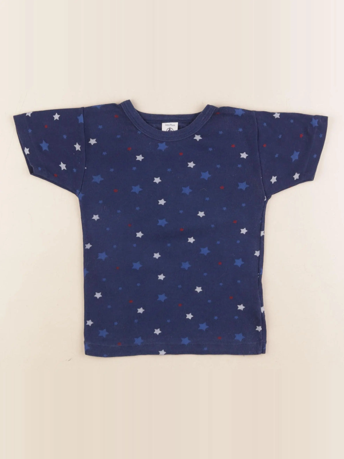 Petit Bateau - maillot de corps bleu - 3 ans