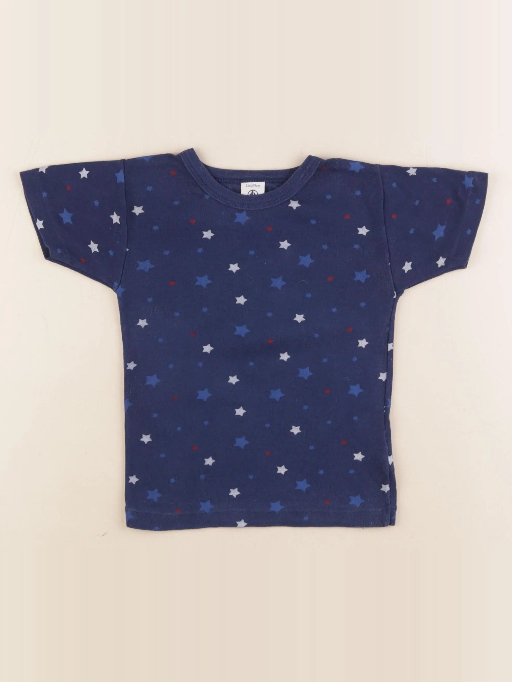 Petit Bateau - maillot de corps bleu - 3 ans