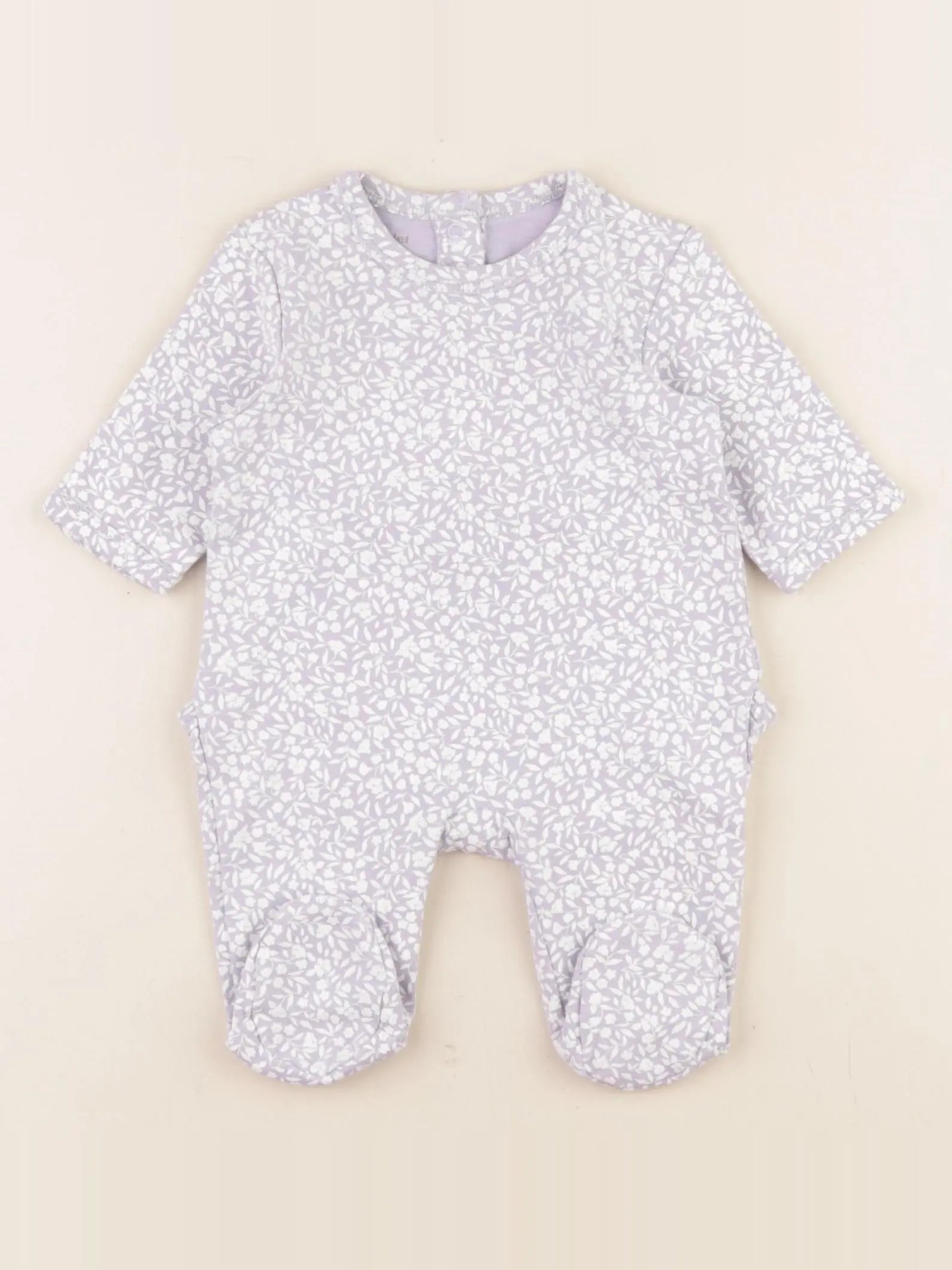 Vertbaudet - pyjama coton violet - 1 mois