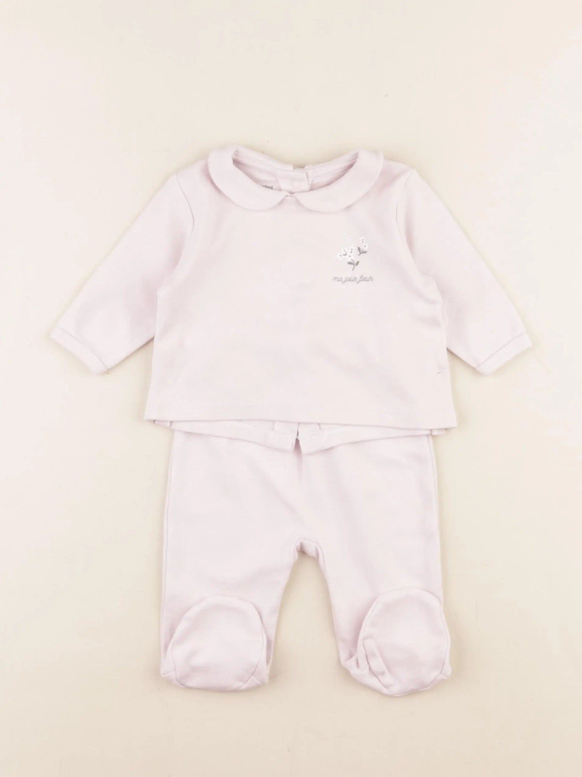 Vertbaudet - pyjama coton rose - 1 mois