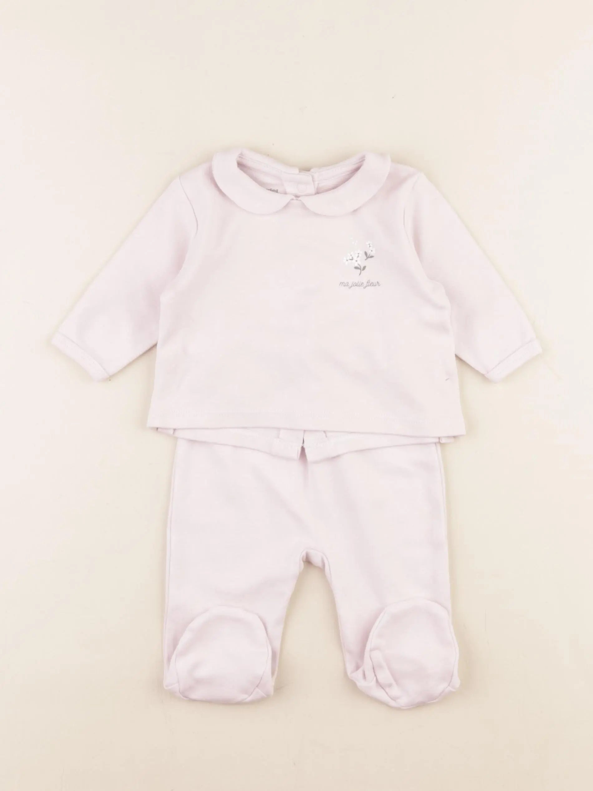 Vertbaudet - pyjama coton rose - 1 mois