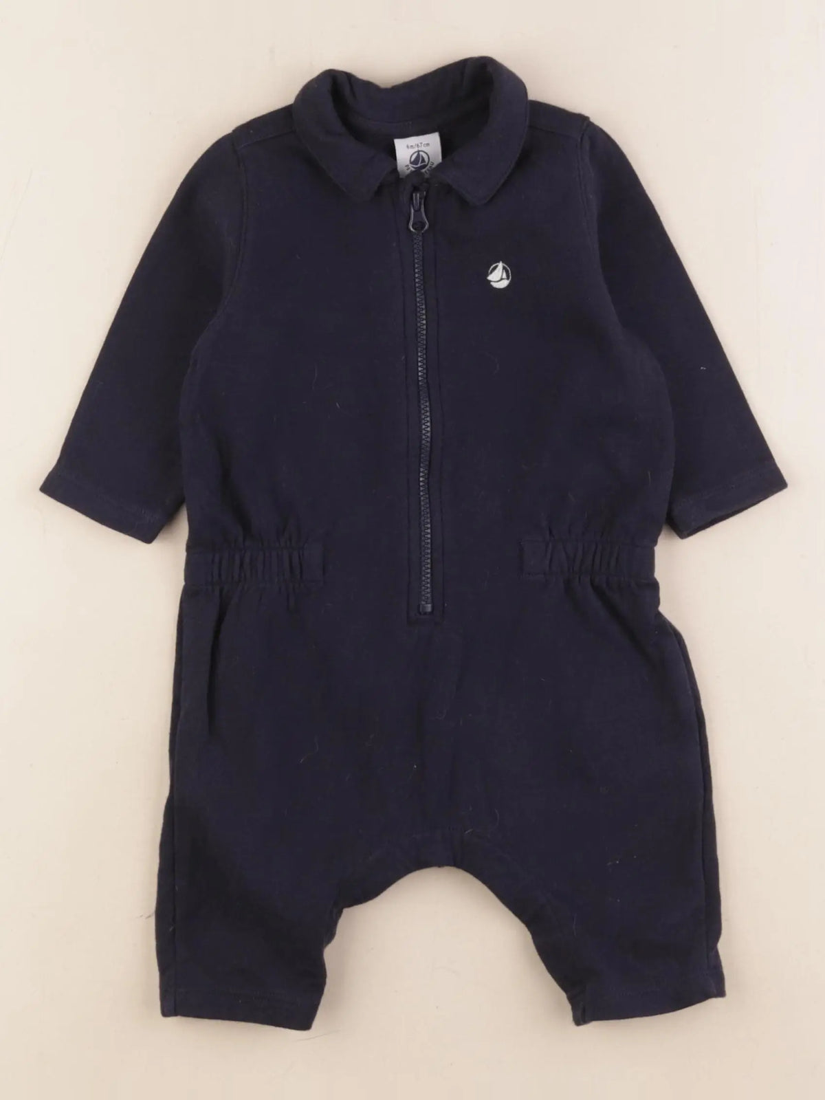Petit Bateau - combinaison bleu - 6 mois