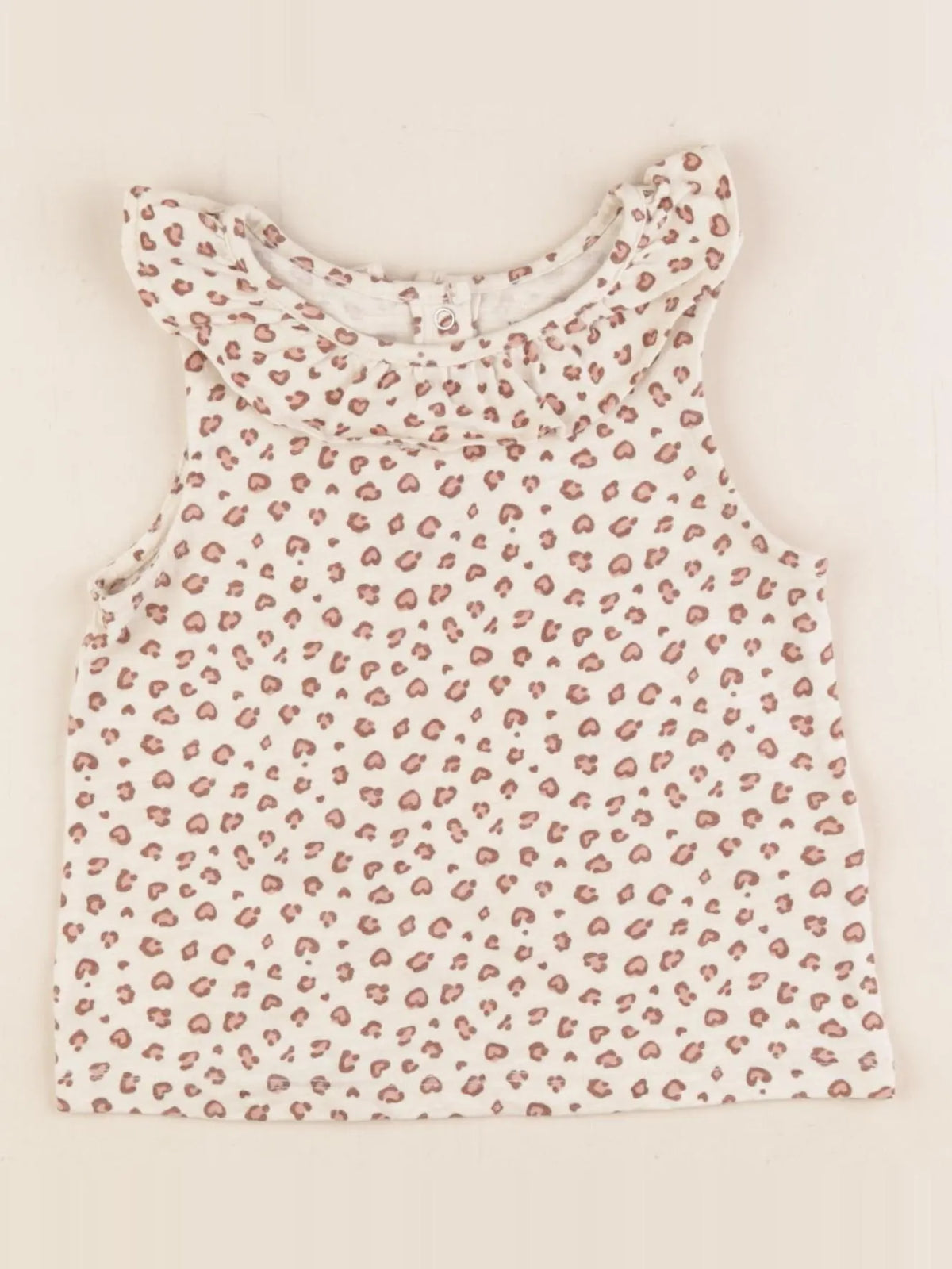 Vertbaudet - débardeur beige, marron - 2 ans
