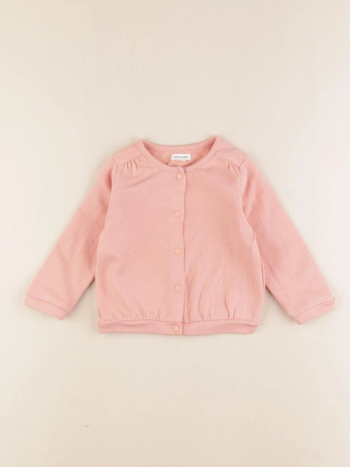 Vertbaudet - sweat rose - 18 mois