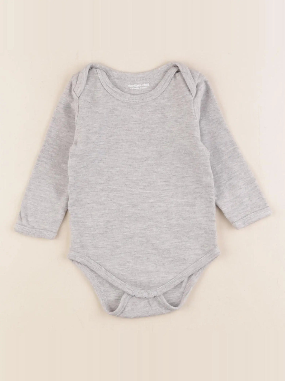Vertbaudet - body gris - 12 mois