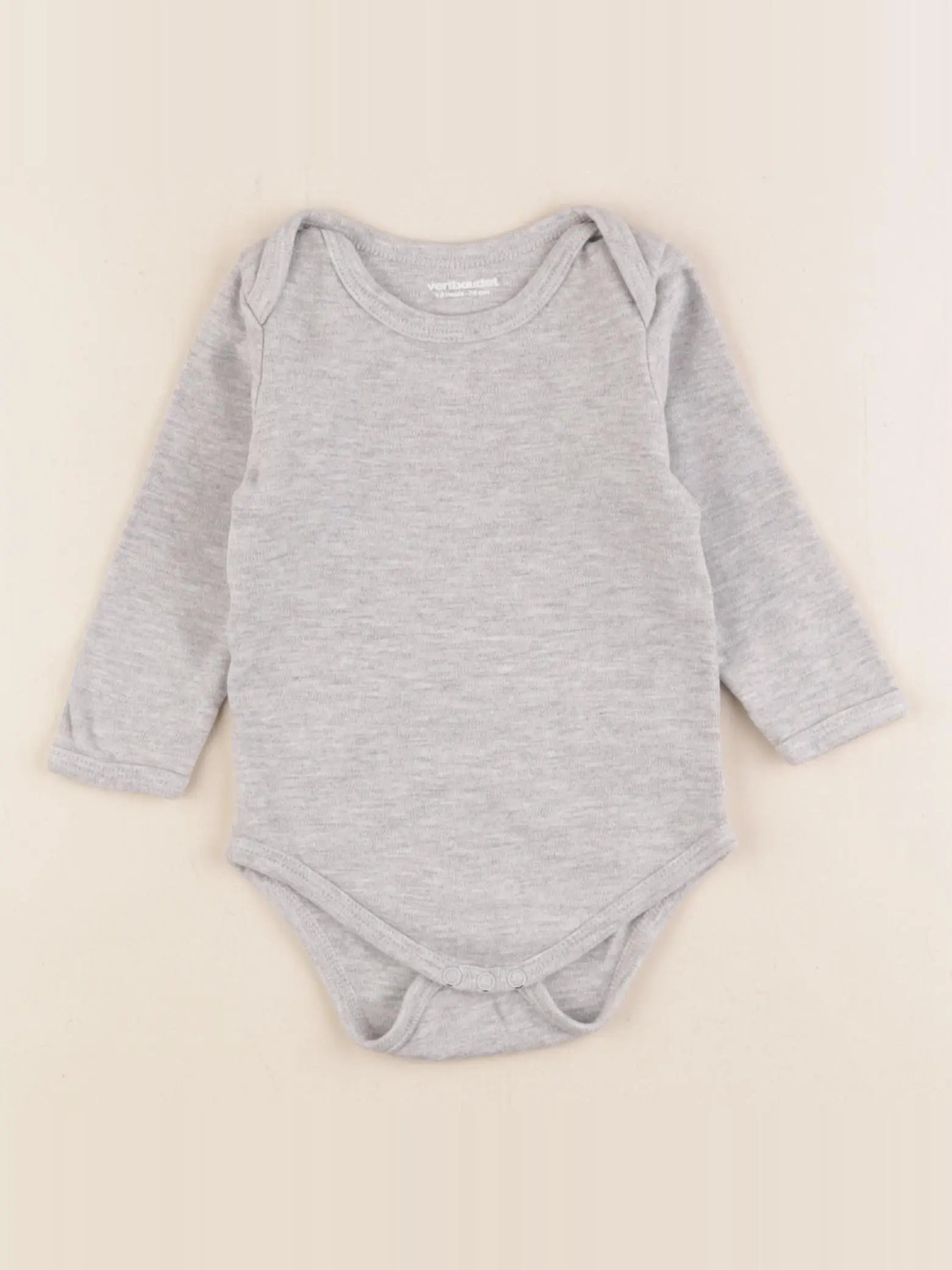 Vertbaudet - body gris - 12 mois