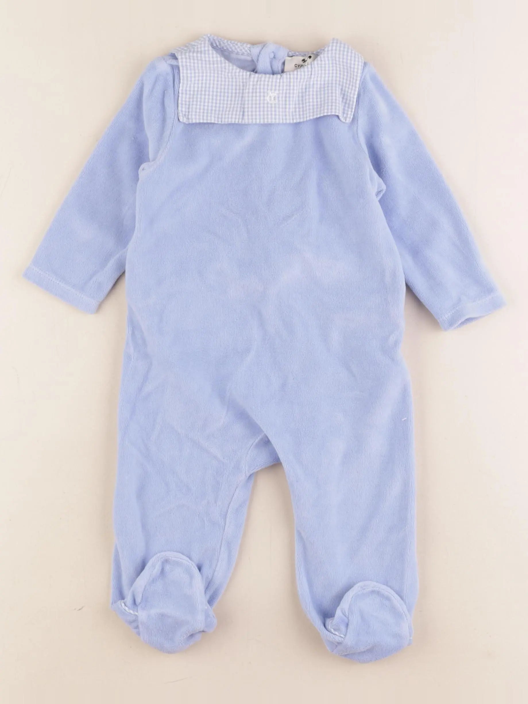 Cyrillus - pyjama velours bleu - 9 mois