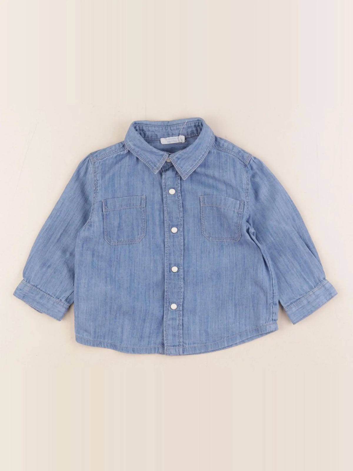 Boutchou - chemise bleu - 6 mois