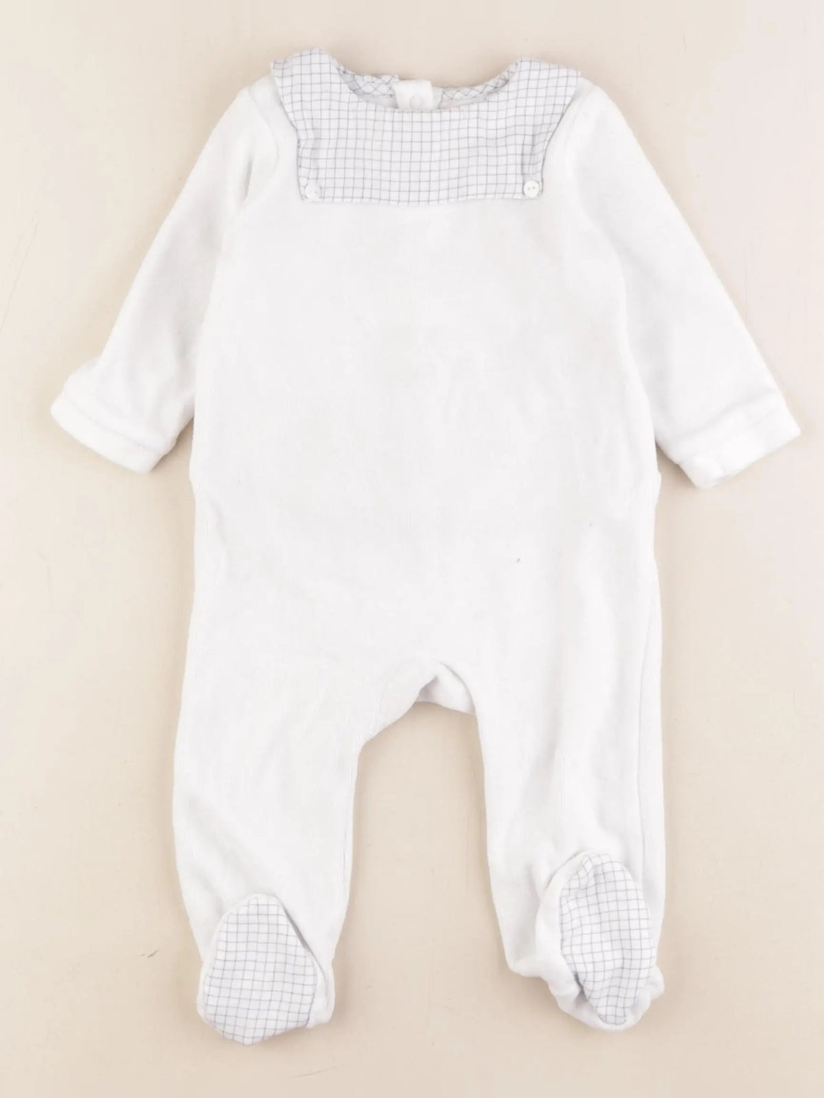 Cyrillus - pyjama velours blanc - 9 mois