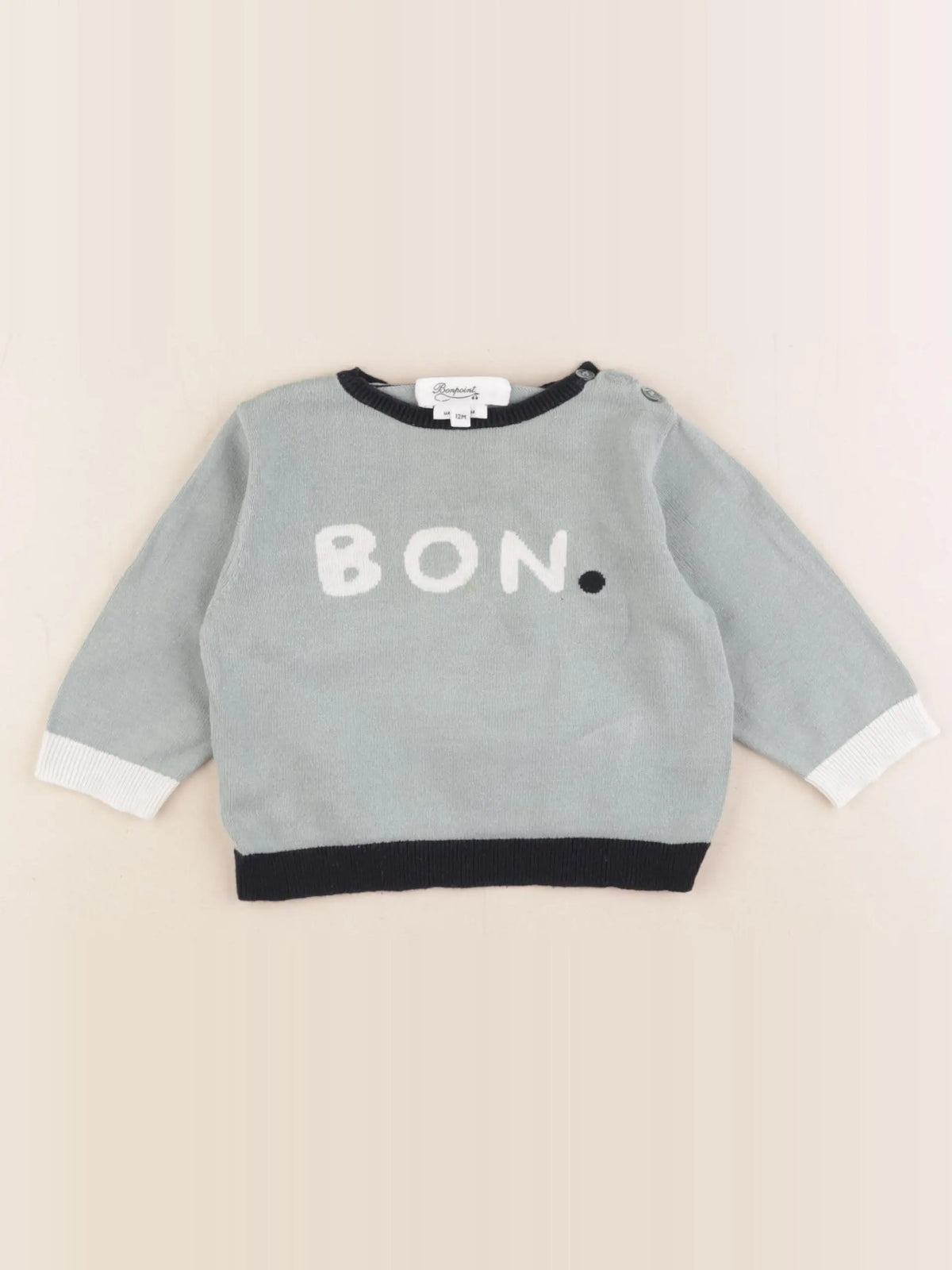 Bonpoint - pull vert - 12 mois