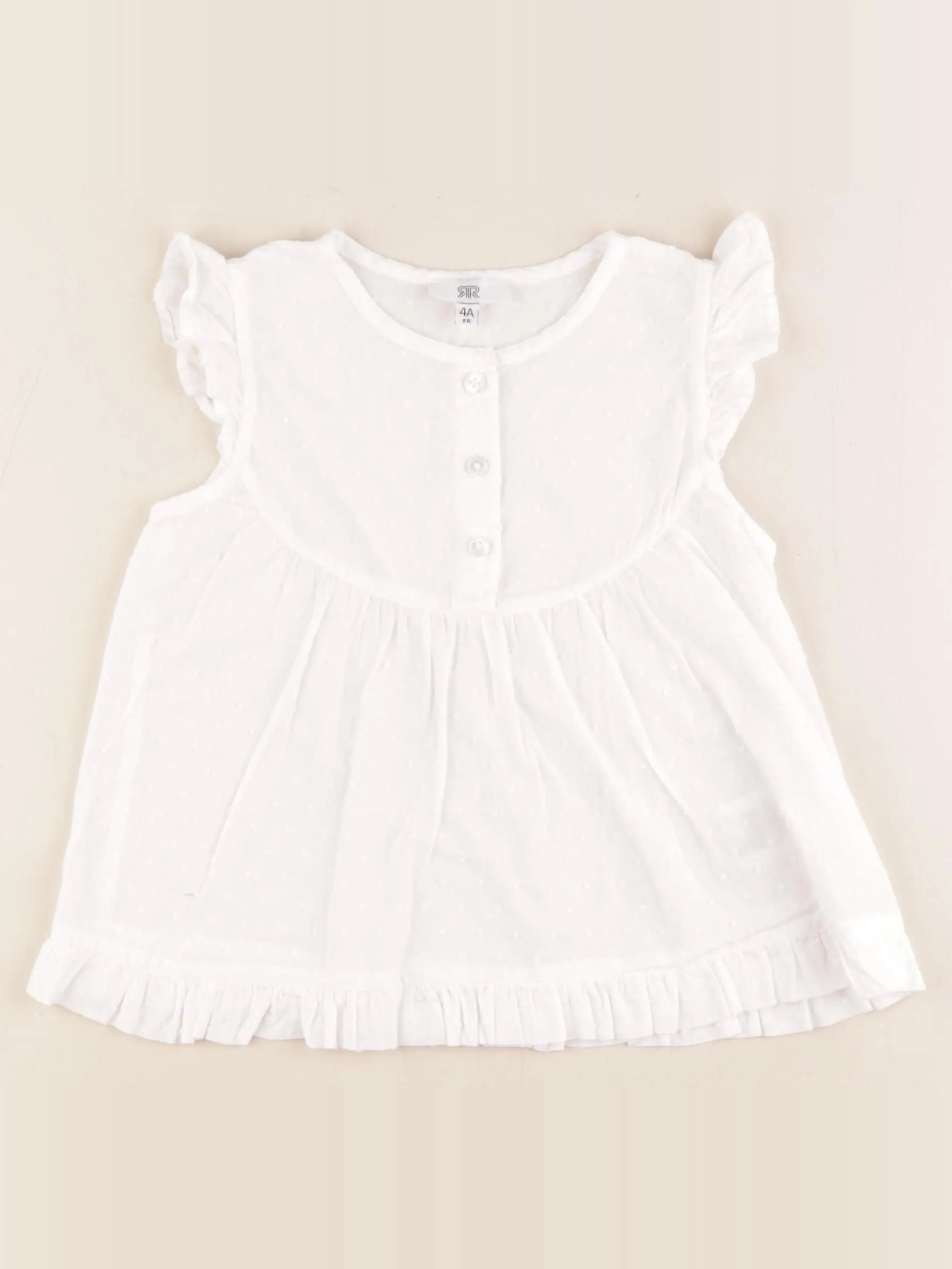 La Redoute - blouse blanc - 4 ans