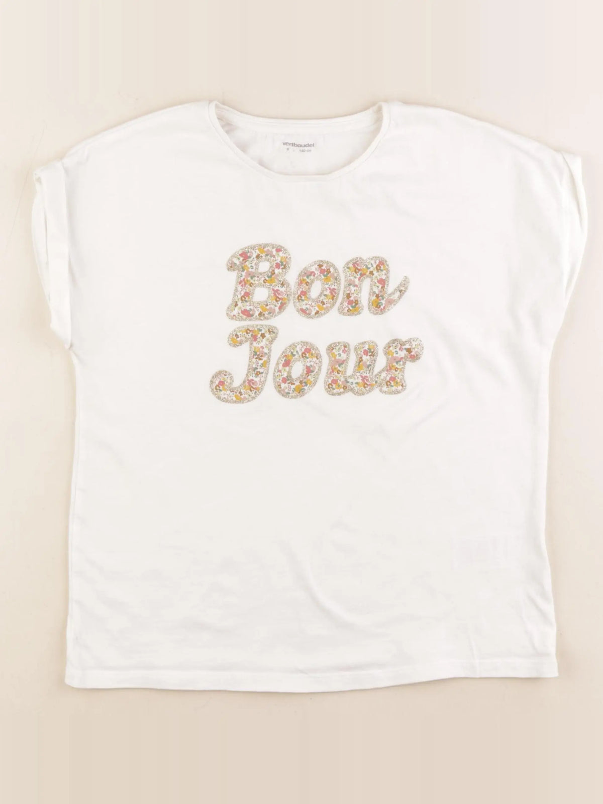 Vertbaudet - tee-shirt blanc - 10 ans