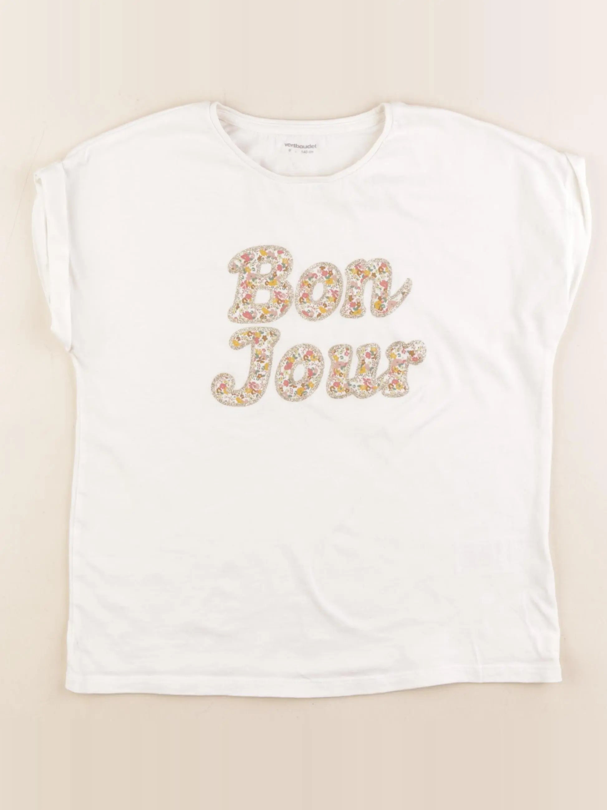 Vertbaudet - tee-shirt blanc - 10 ans
