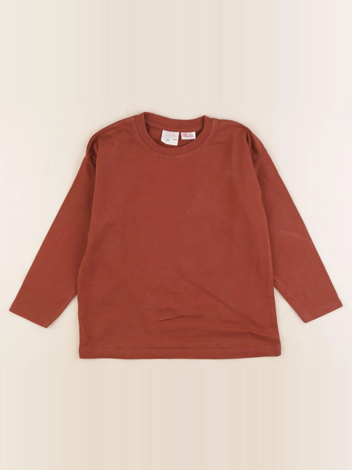 Zara - tee-shirt marron - 4 ans