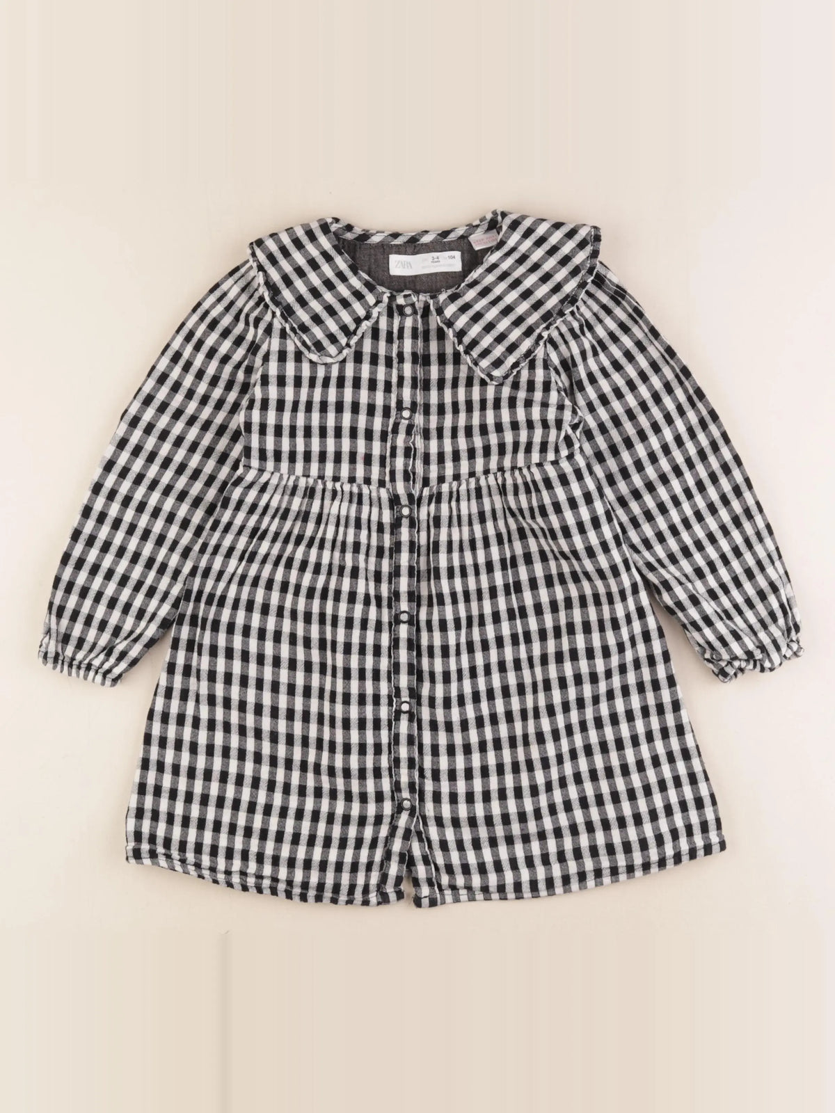 Zara - robe noir, blanc - 3/4 ans