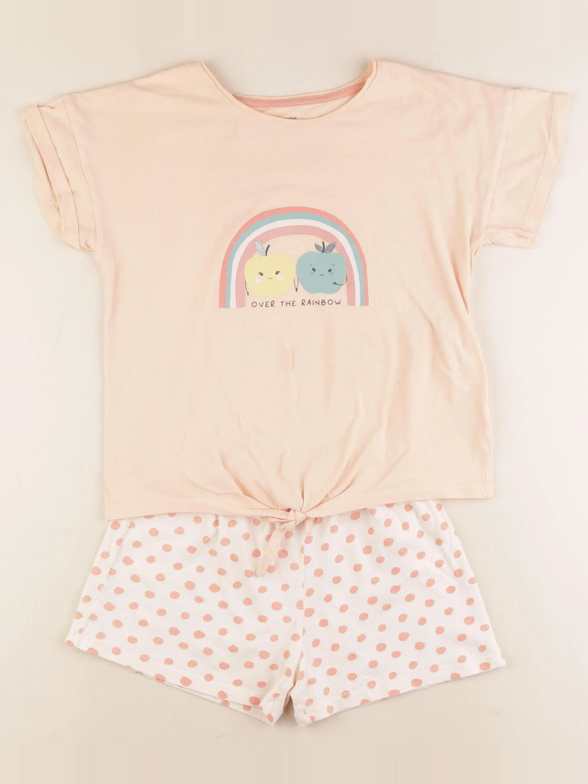 Vertbaudet - pyjama coton orange - 10 ans