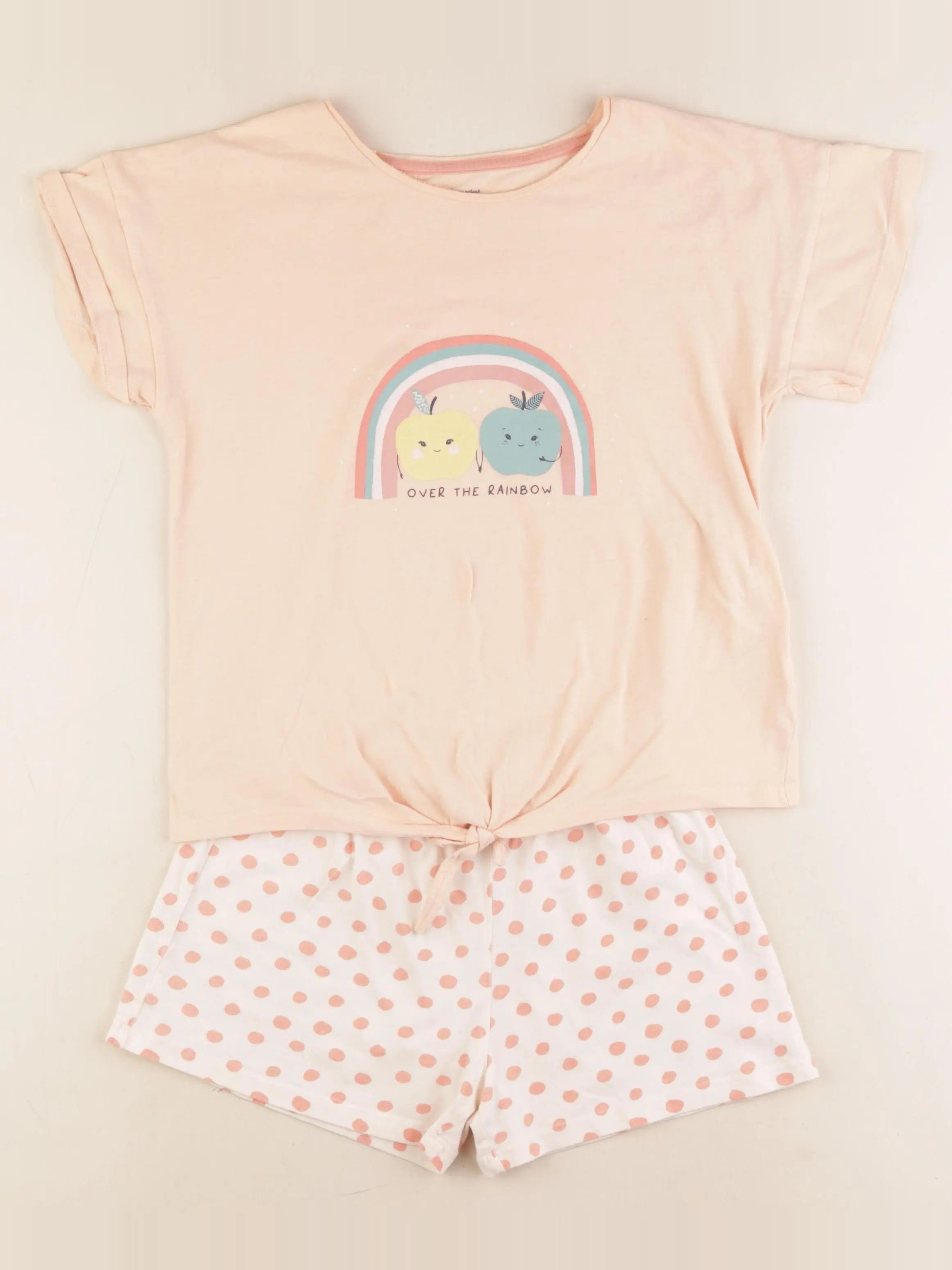 Vertbaudet - pyjama coton orange - 10 ans
