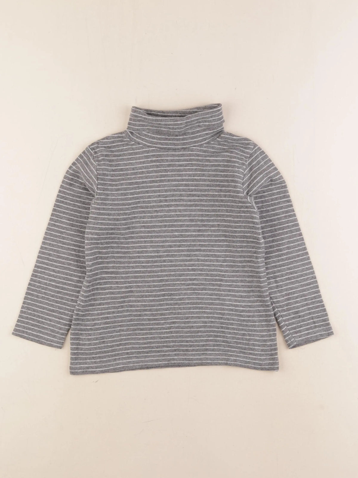Vertbaudet - sous-pull gris, blanc - 6 ans