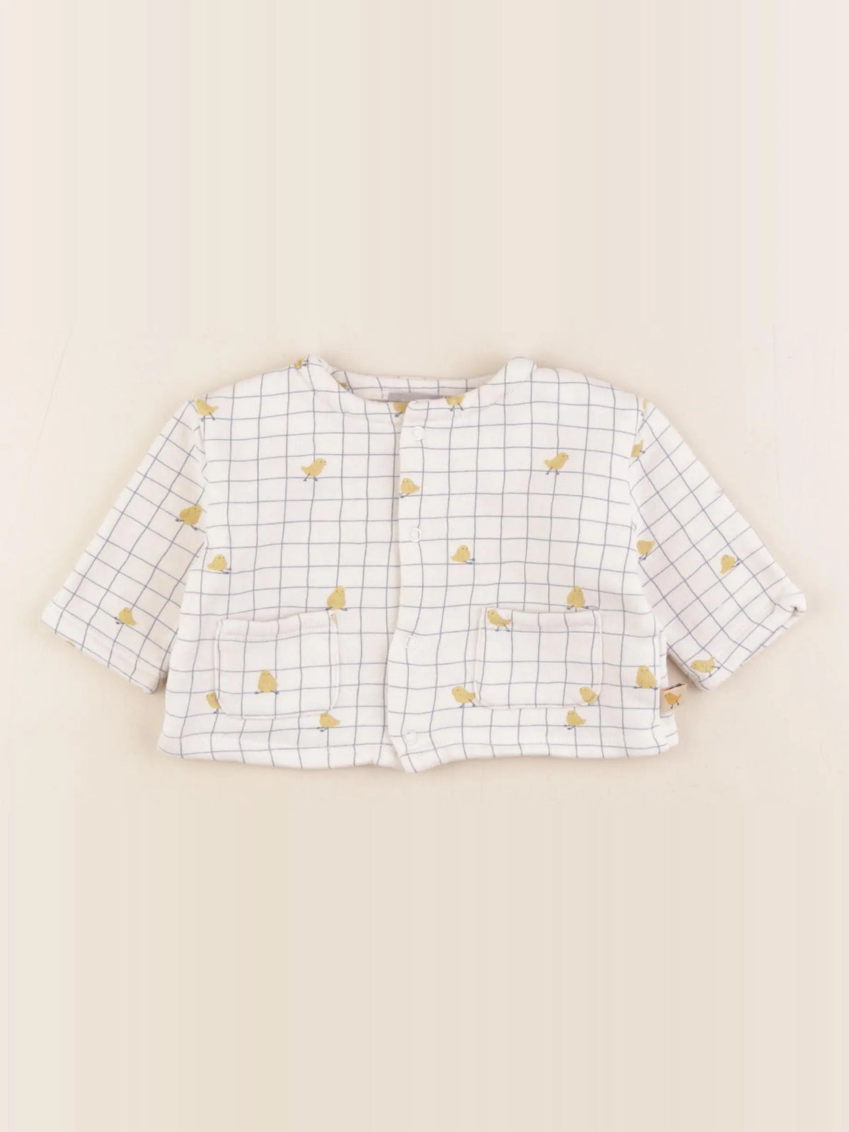 Boutchou - sweat beige, bleu - 3 mois