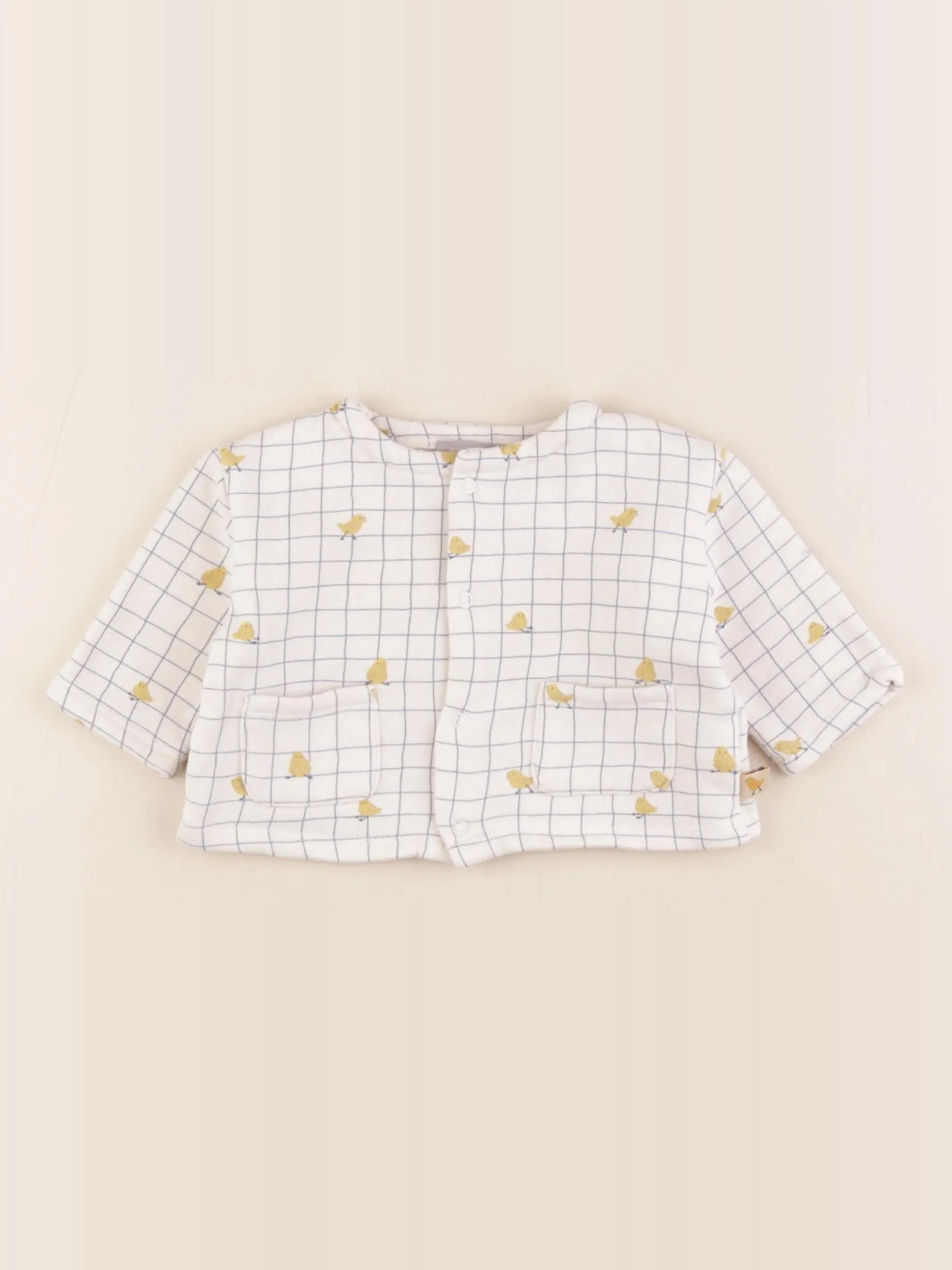 Boutchou - sweat beige, bleu - 3 mois