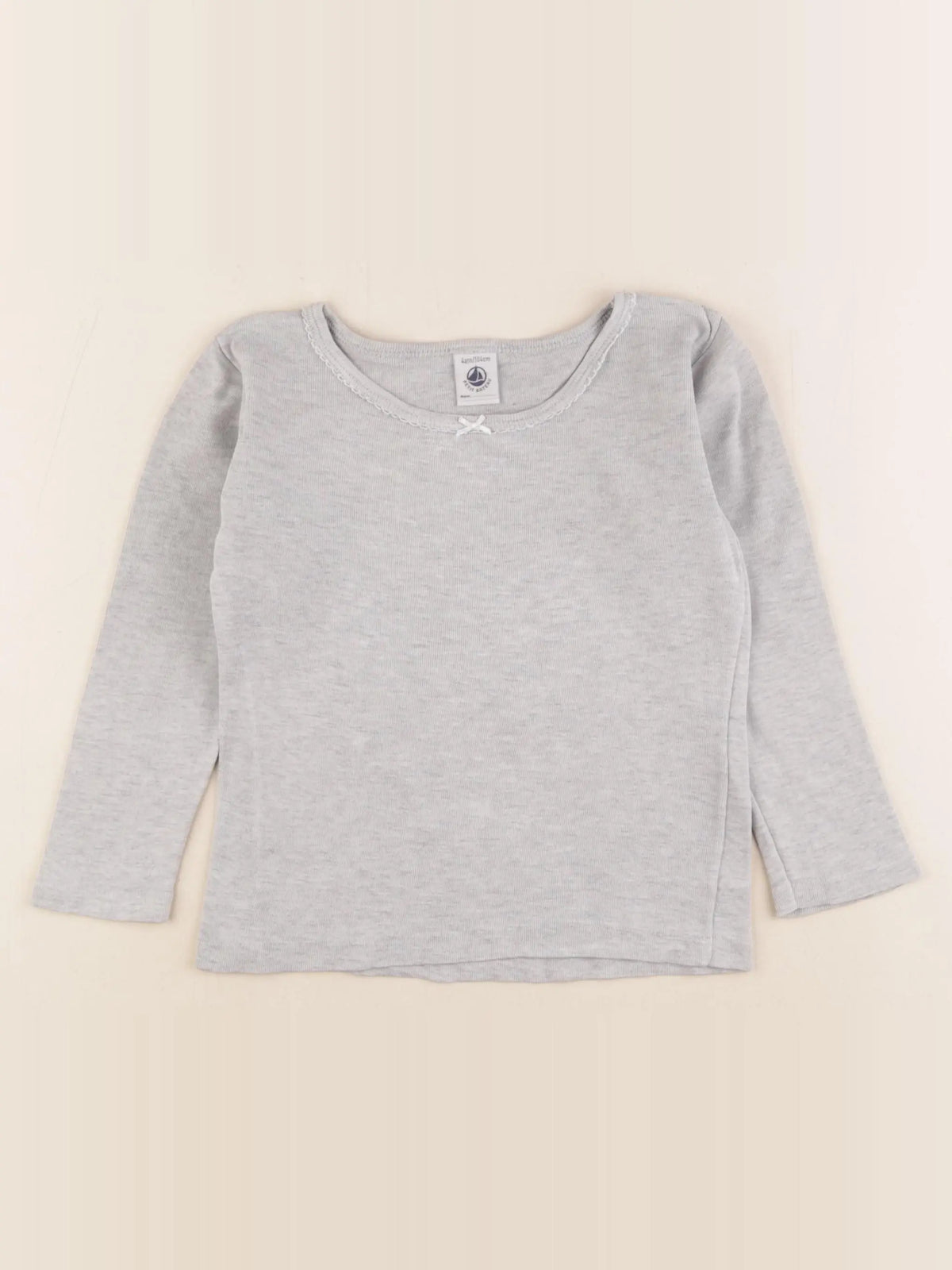 Petit Bateau - maillot de corps gris - 4 ans