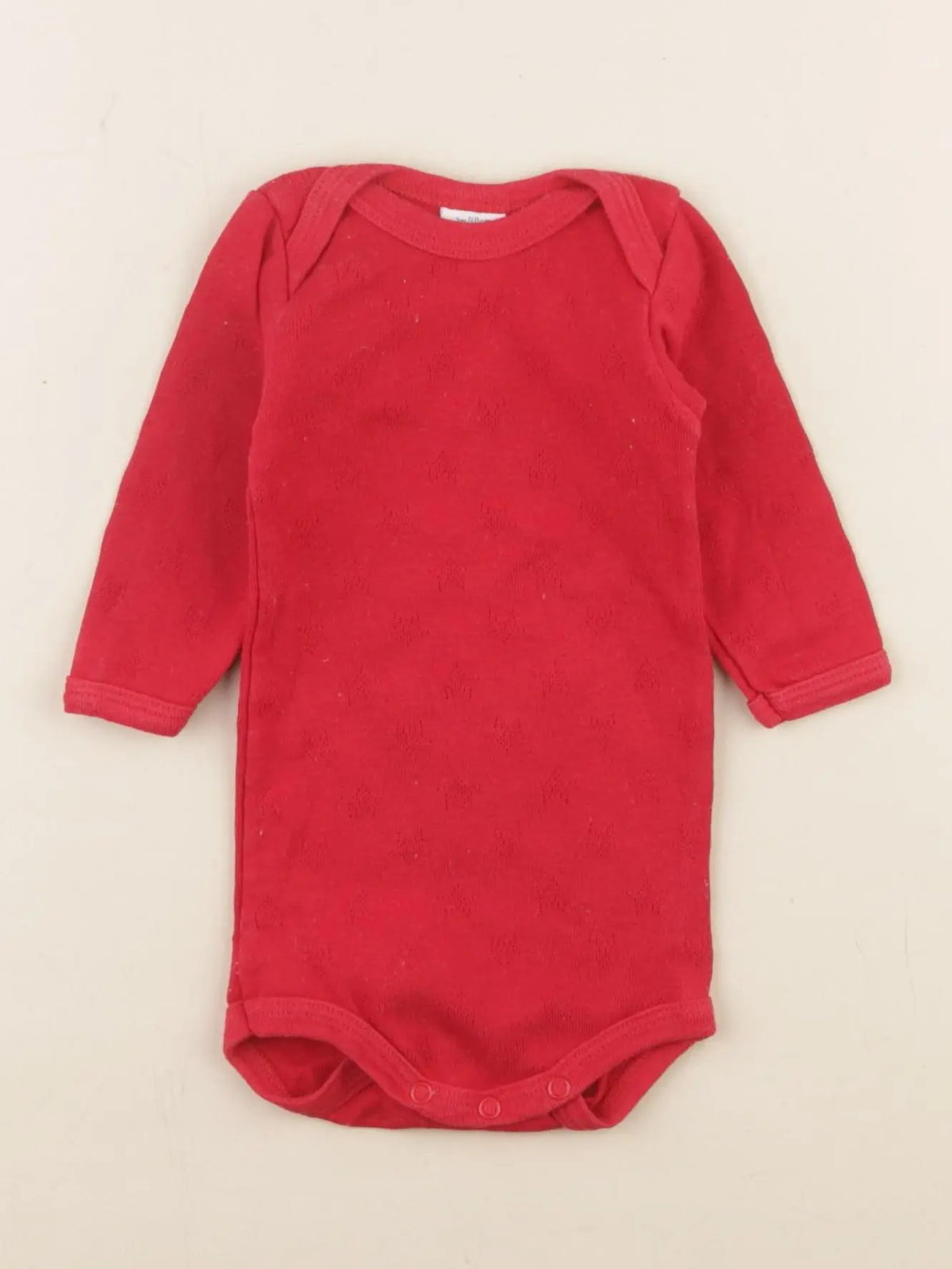 Petit Bateau - body rouge - 3 mois