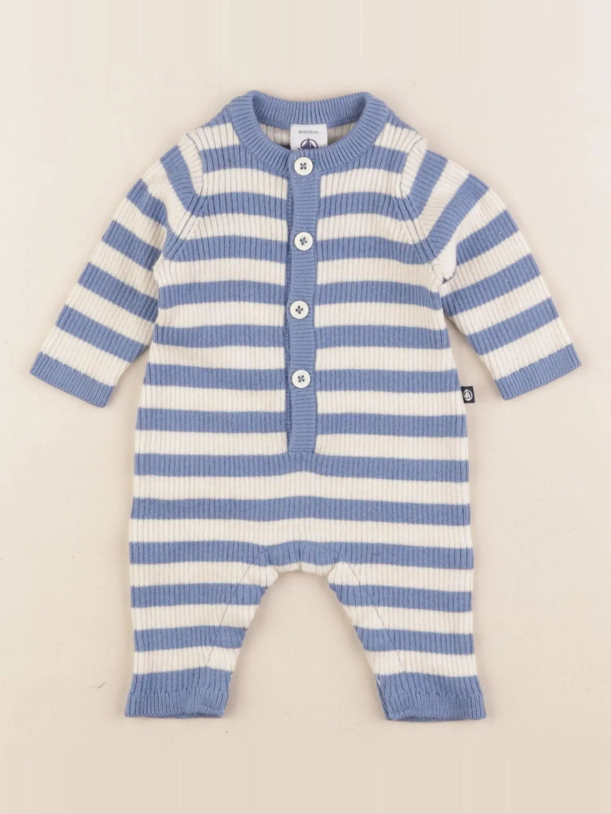 Petit Bateau - combinaison bleu - 0 mois