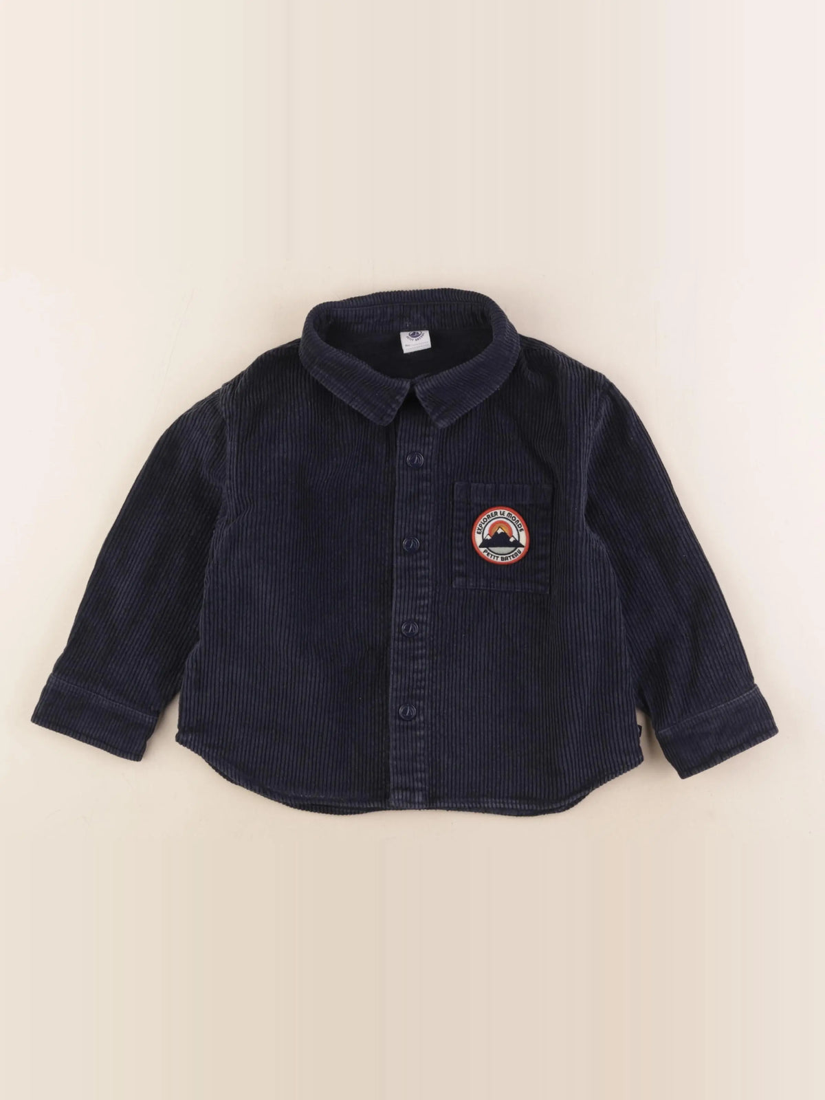Petit Bateau - chemise bleu - 5 ans