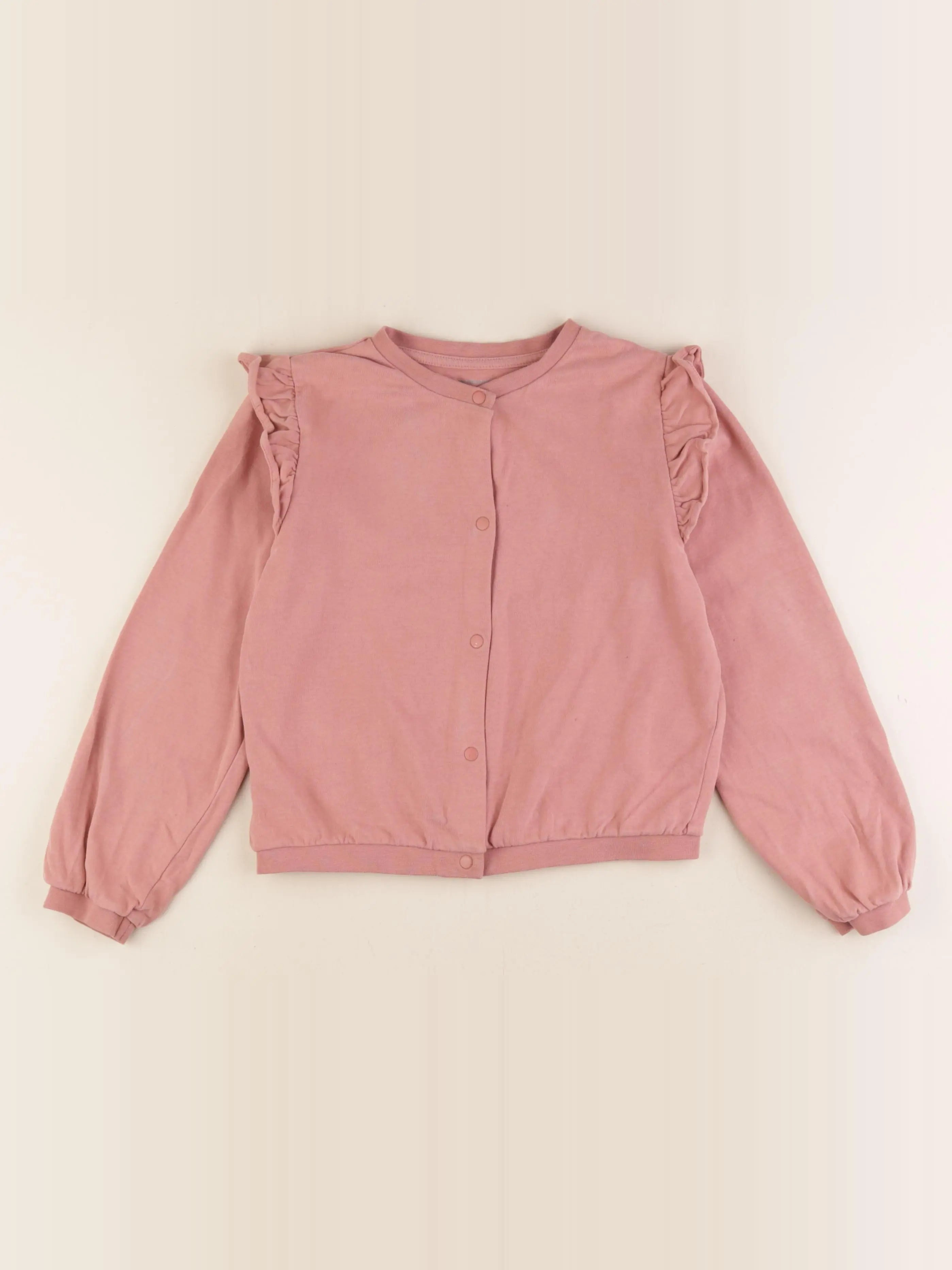 Vertbaudet - sweat rose - 8 ans