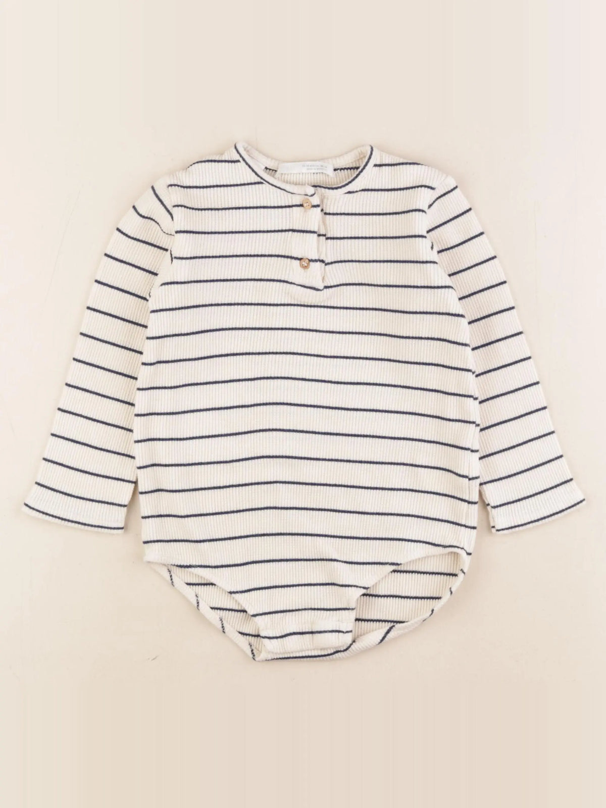 Zara - combinaison beige, bleu - 12/18 mois