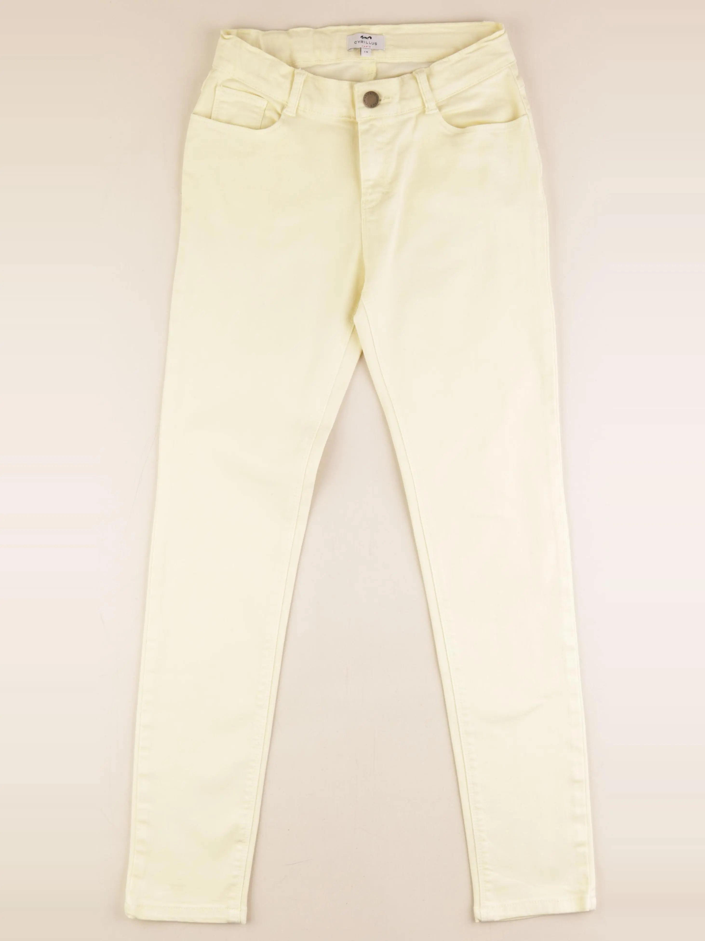 Cyrillus - pantalon jaune - 14 ans