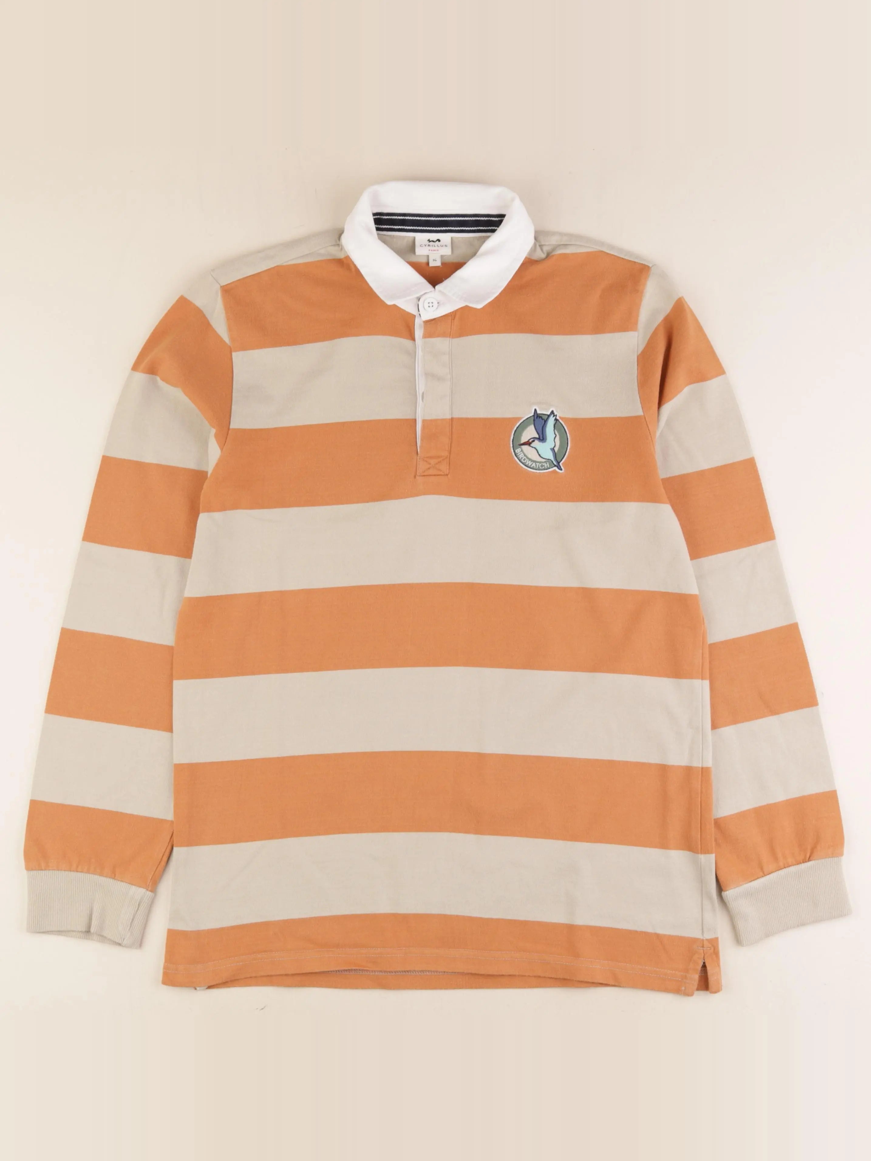 Cyrillus - polo beige, orange - 14 ans