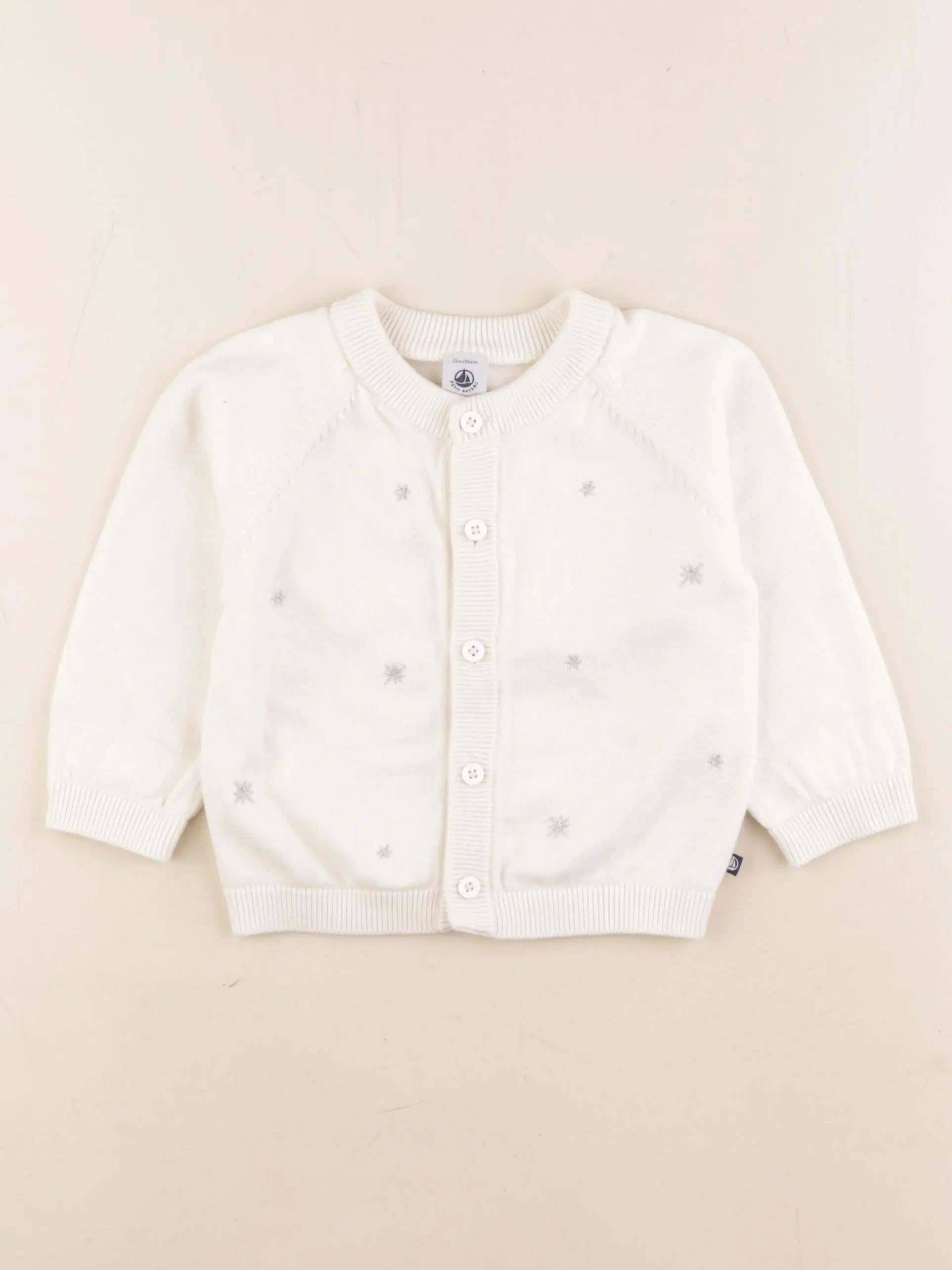 Petit Bateau - gilet beige - 24 mois