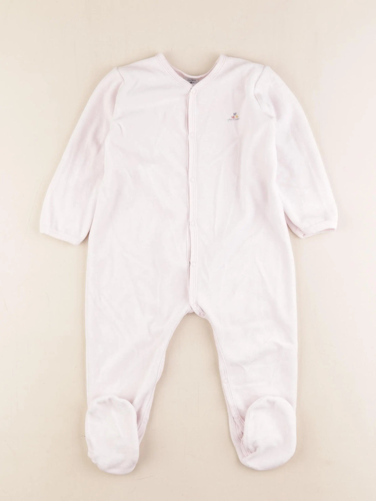 Petit Bateau - pyjama velours rose - 24 mois