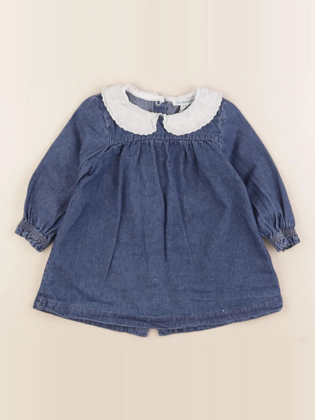 Vertbaudet - robe bleu - 12 mois