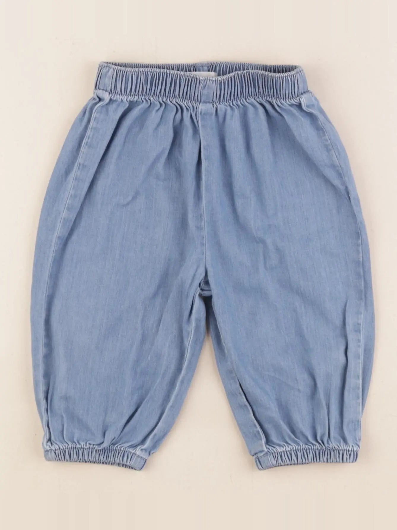 Vertbaudet - pantalon bleu - 9 mois