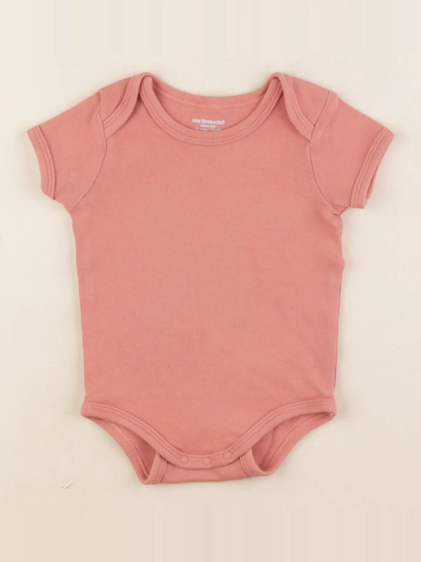 Vertbaudet - body orange - 12 mois
