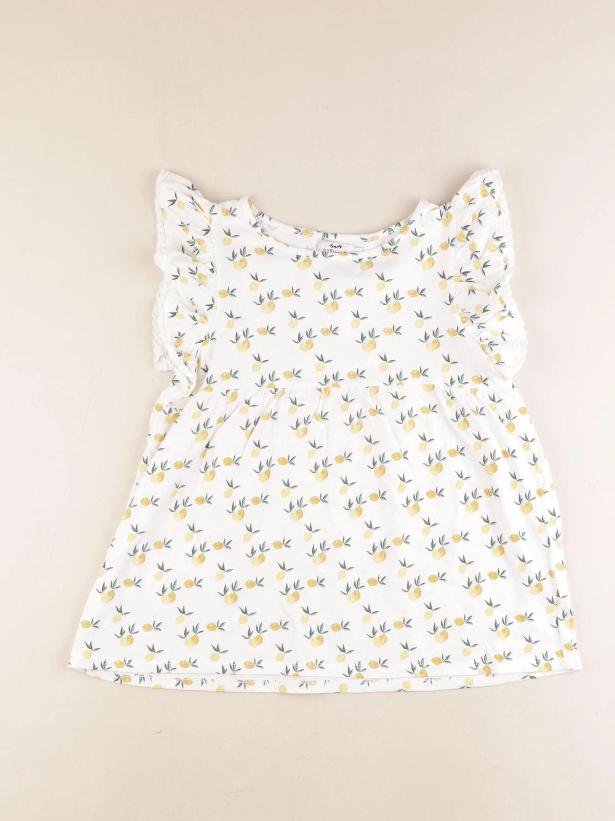 Cyrillus - tee-shirt jaune, blanc - 12 ans