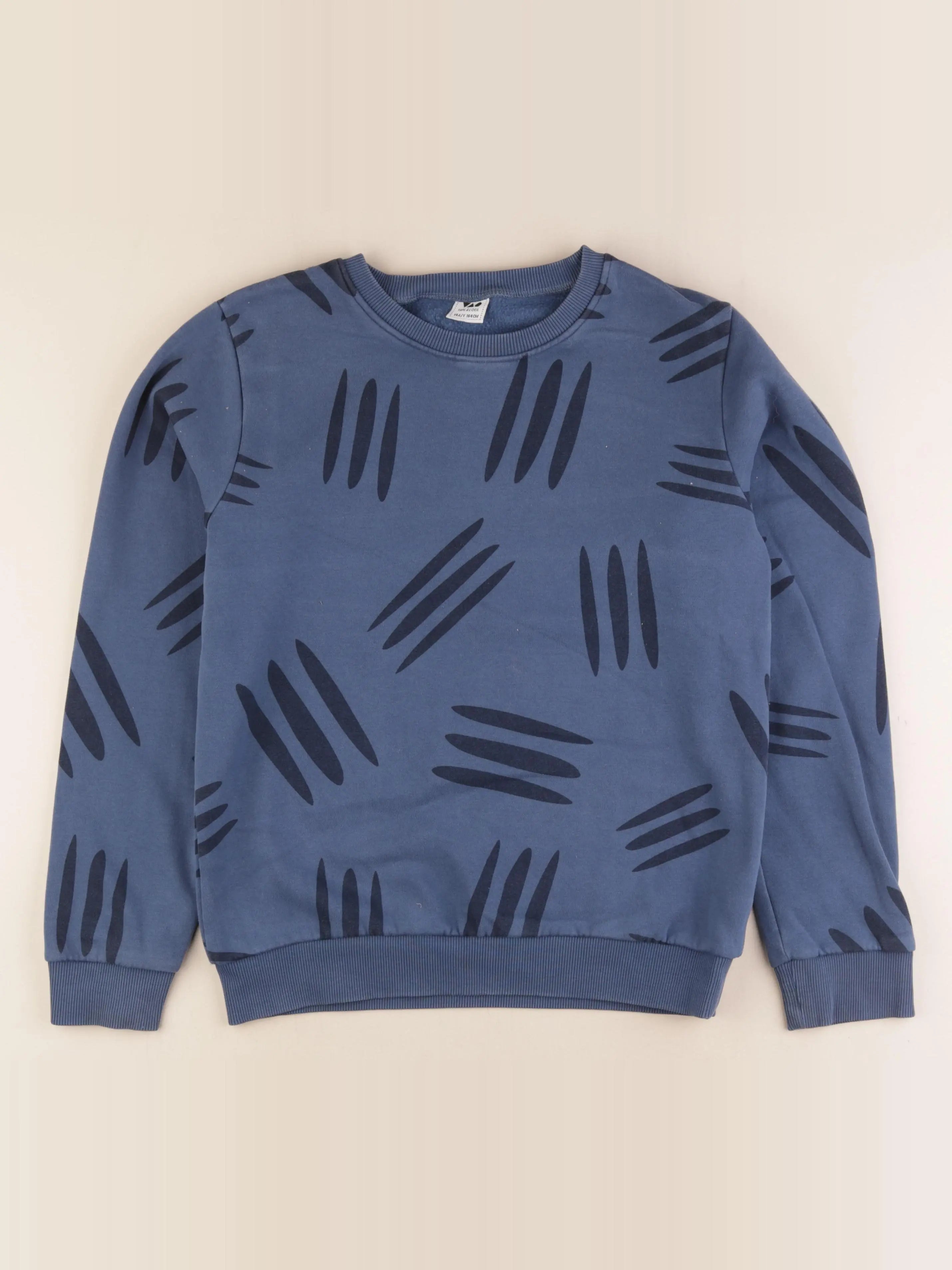 Tape à l'oeil - sweat bleu - 14 ans