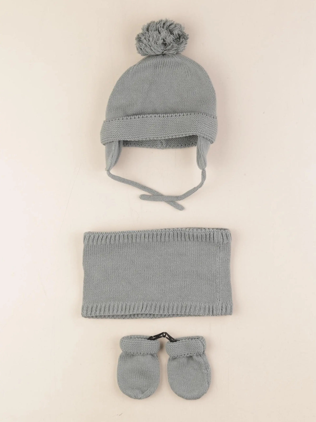 Vertbaudet - ensemble bonnet/moufles/tour de cou vert - 12/18 mois