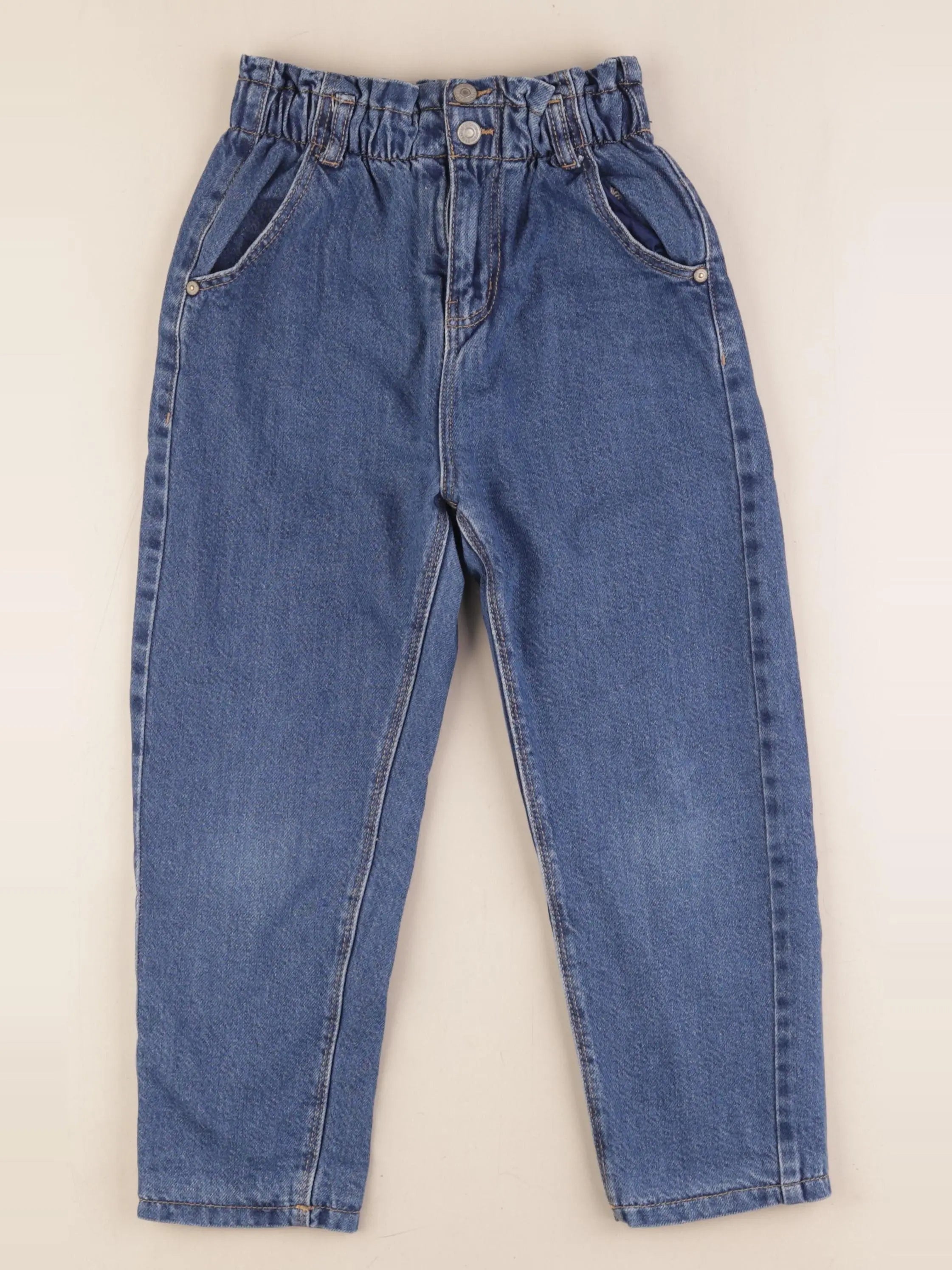 Vertbaudet - jean doublé bleu - 7 ans