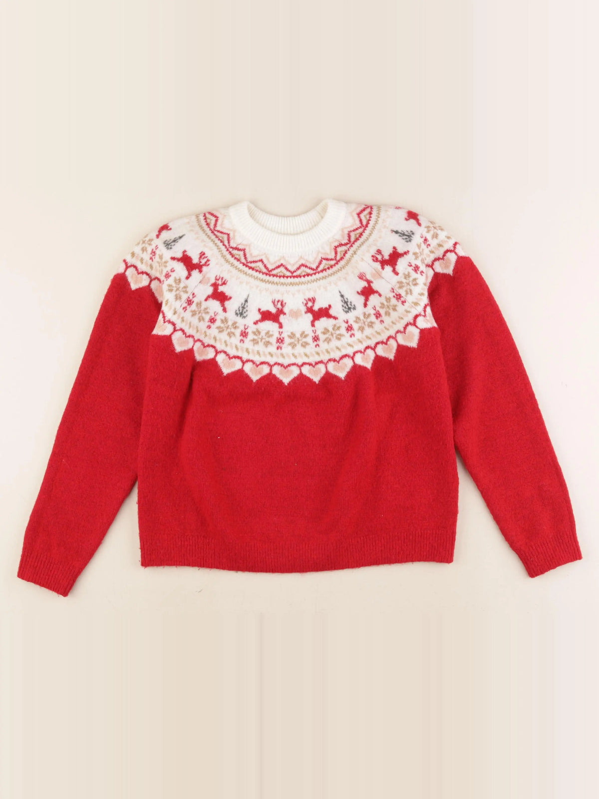 Vertbaudet - pull rouge - 10 ans