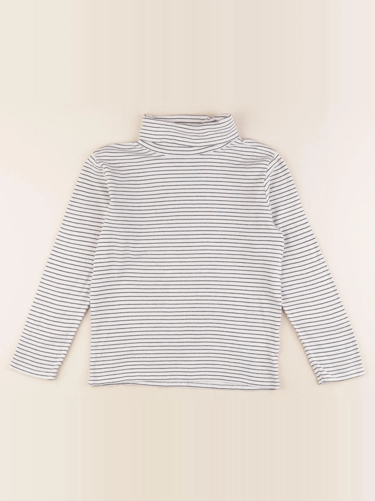 Vertbaudet - sous-pull blanc, bleu - 10 ans