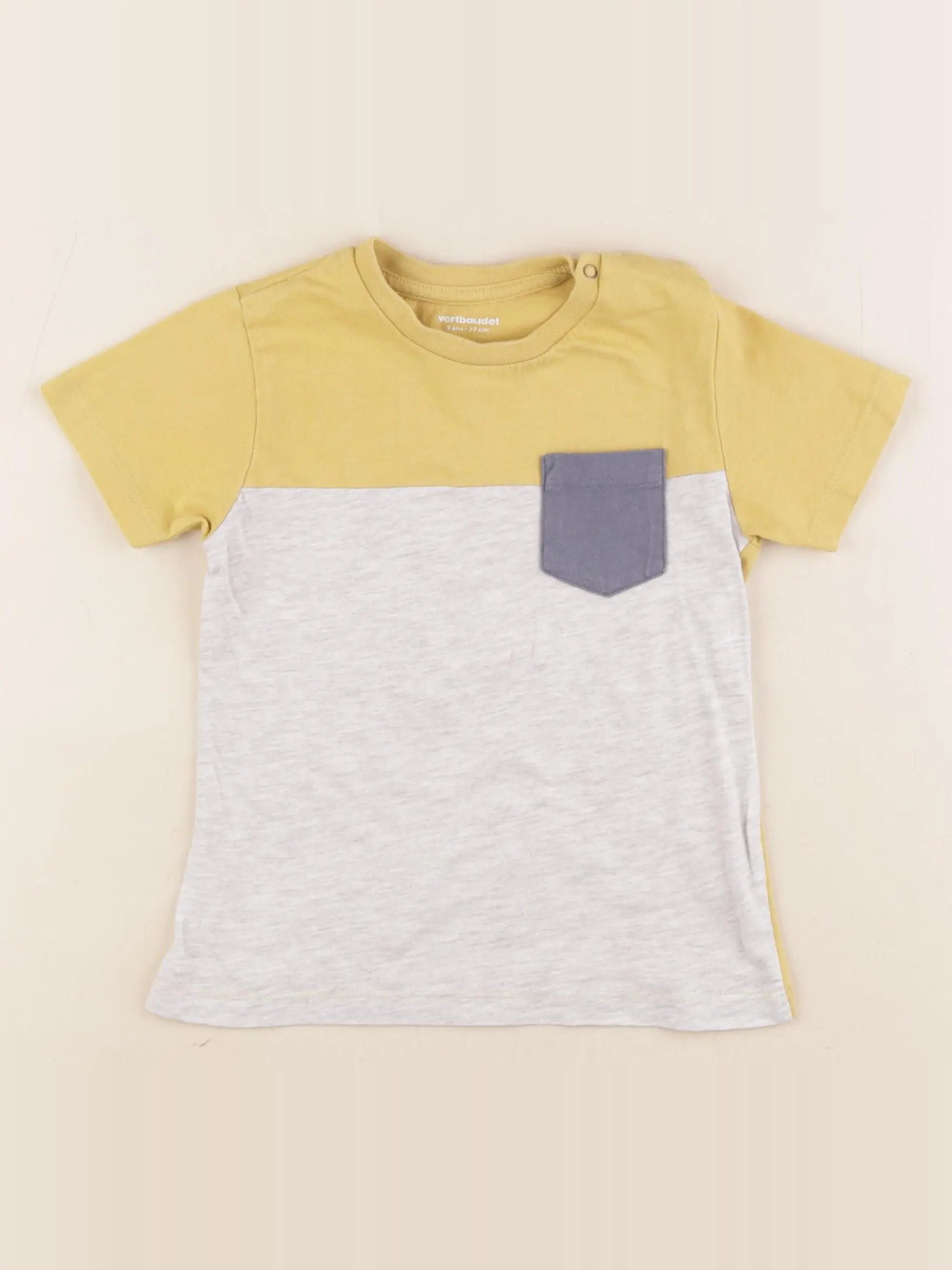 Vertbaudet - tee-shirt jaune - 3 ans