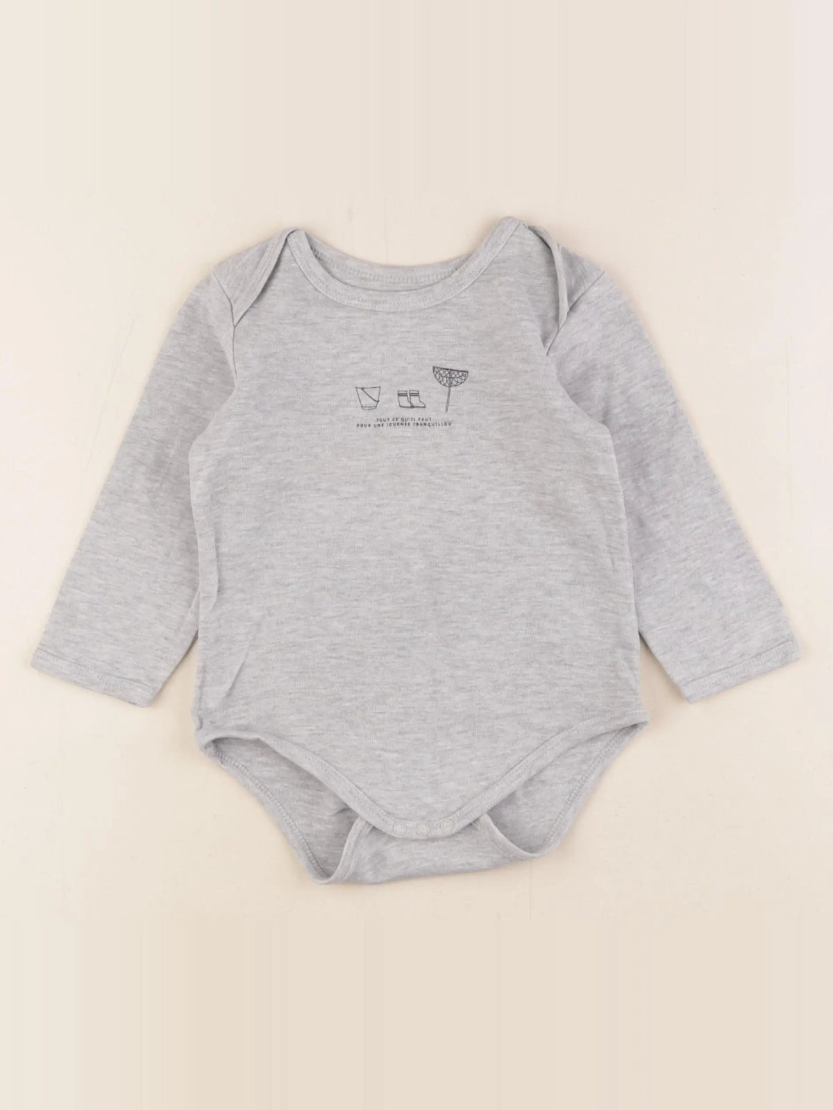 Vertbaudet - body gris - 24 mois