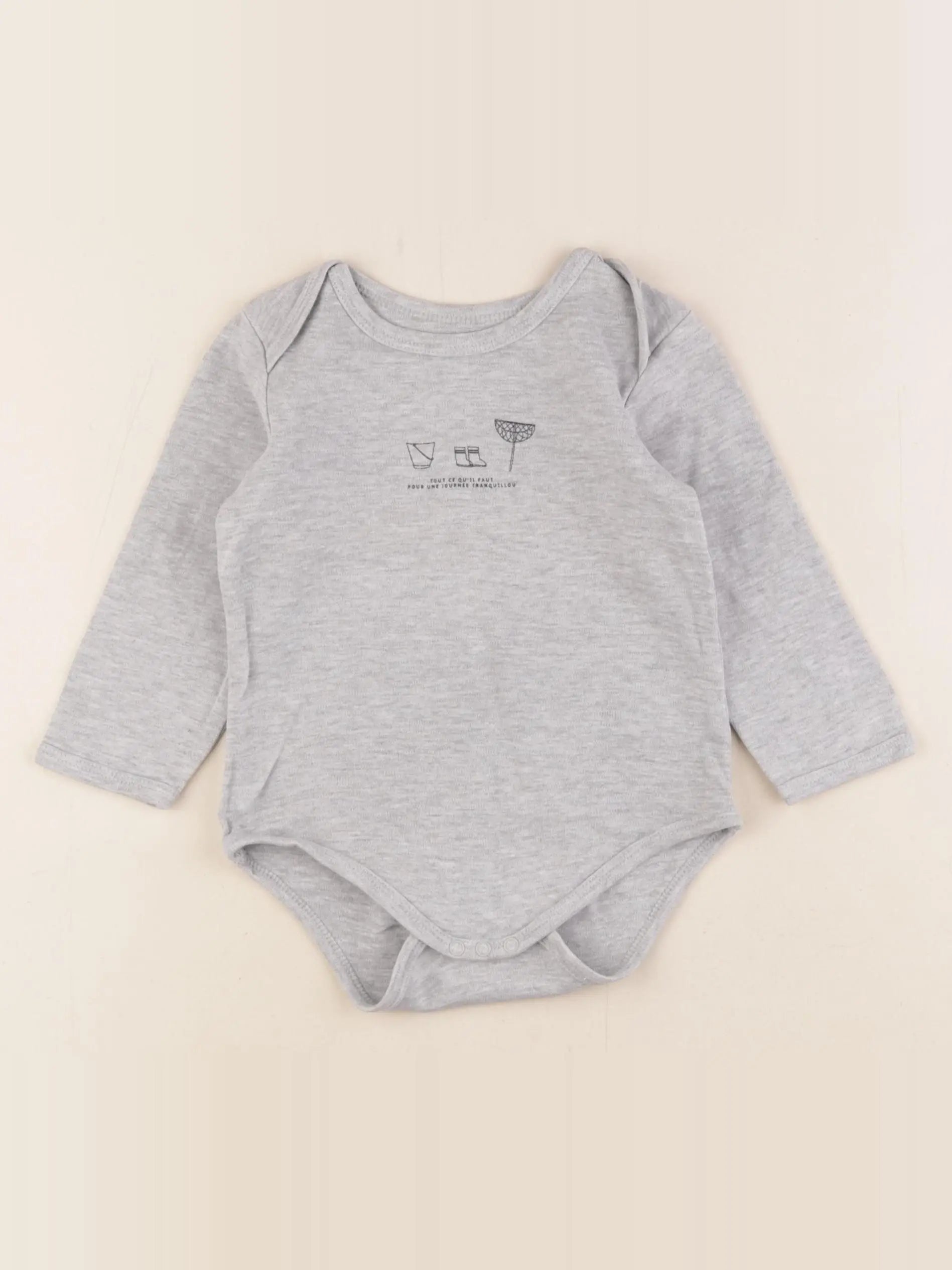 Vertbaudet - body gris - 24 mois