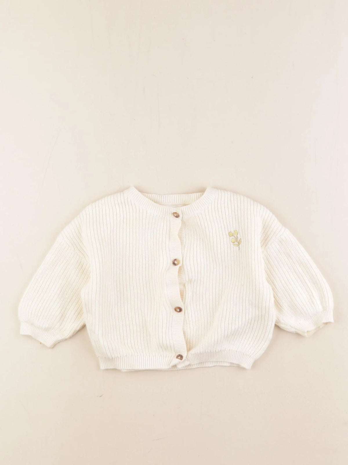 Vertbaudet - gilet beige - 9 mois
