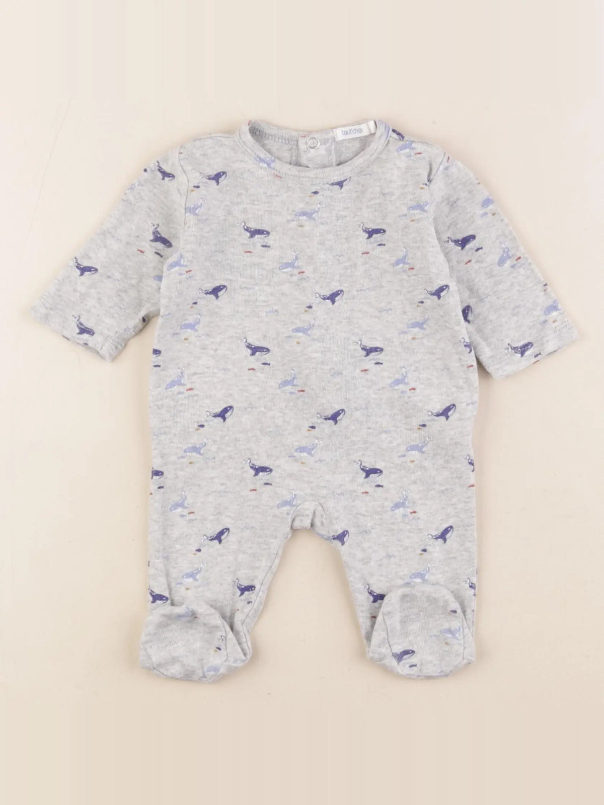 Boutchou - pyjama coton gris - 1 mois
