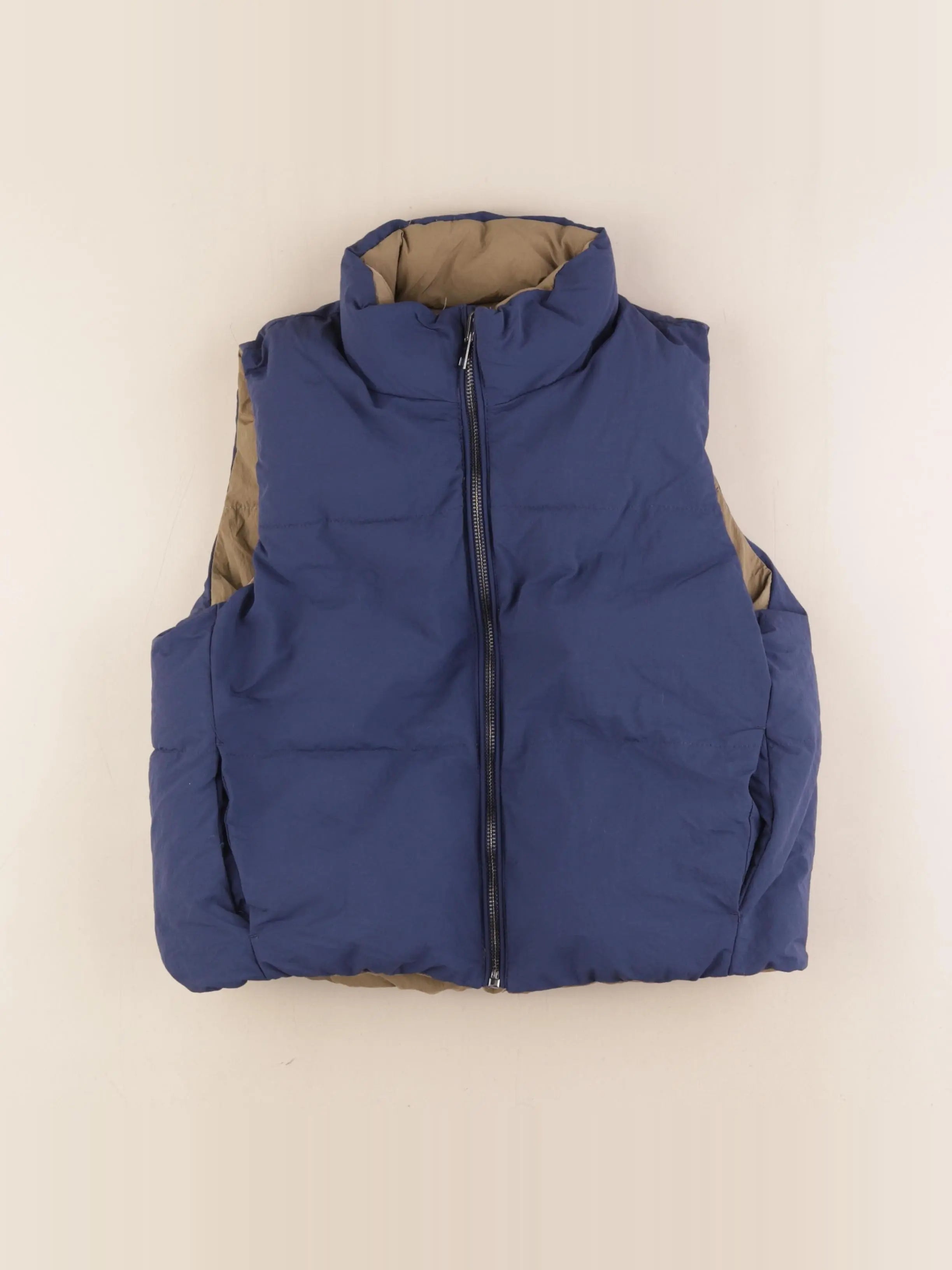 Zara - doudoune réversible bleu, vert - 6/7 ans