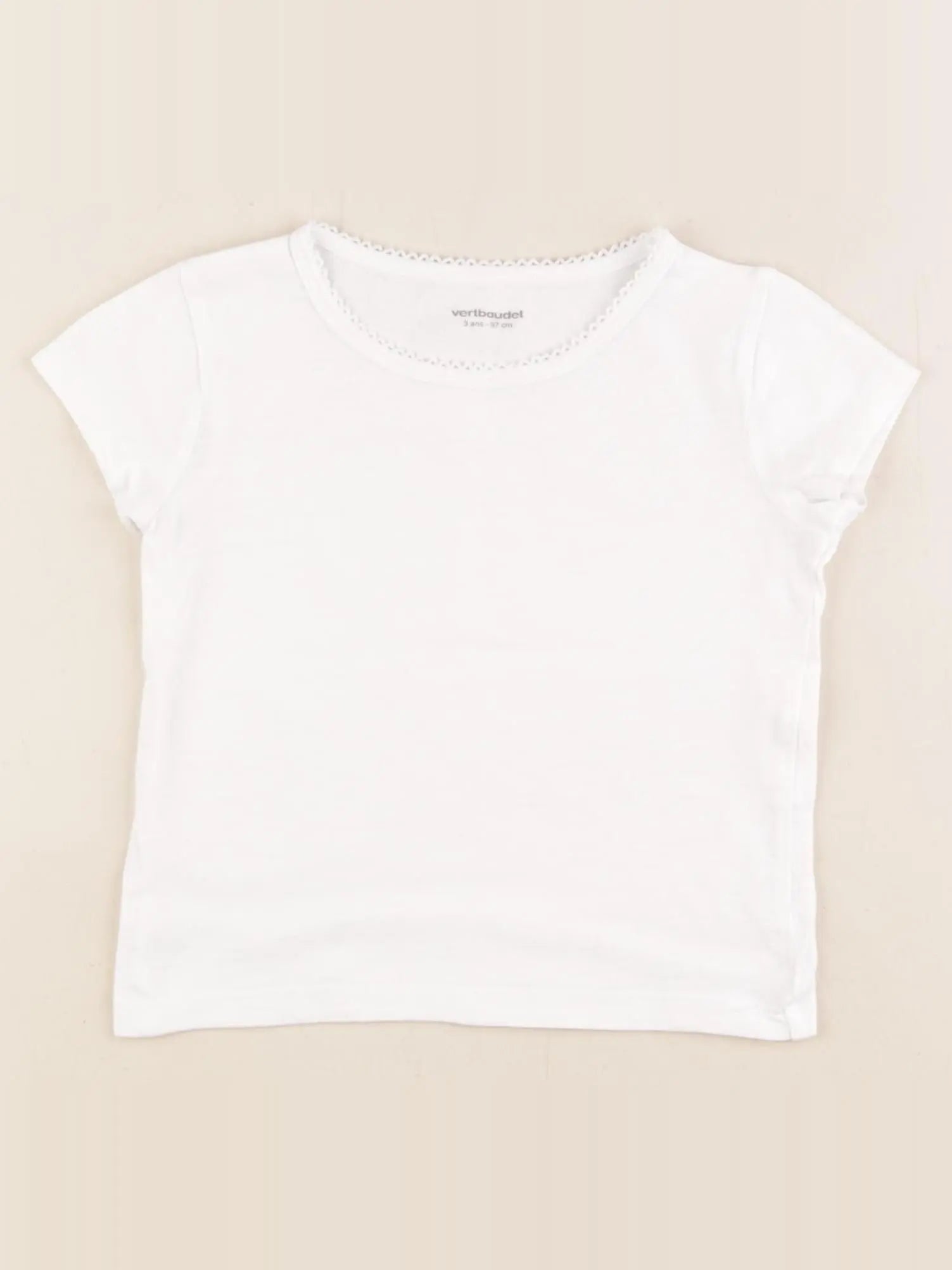 Vertbaudet - maillot de corps blanc - 3 ans